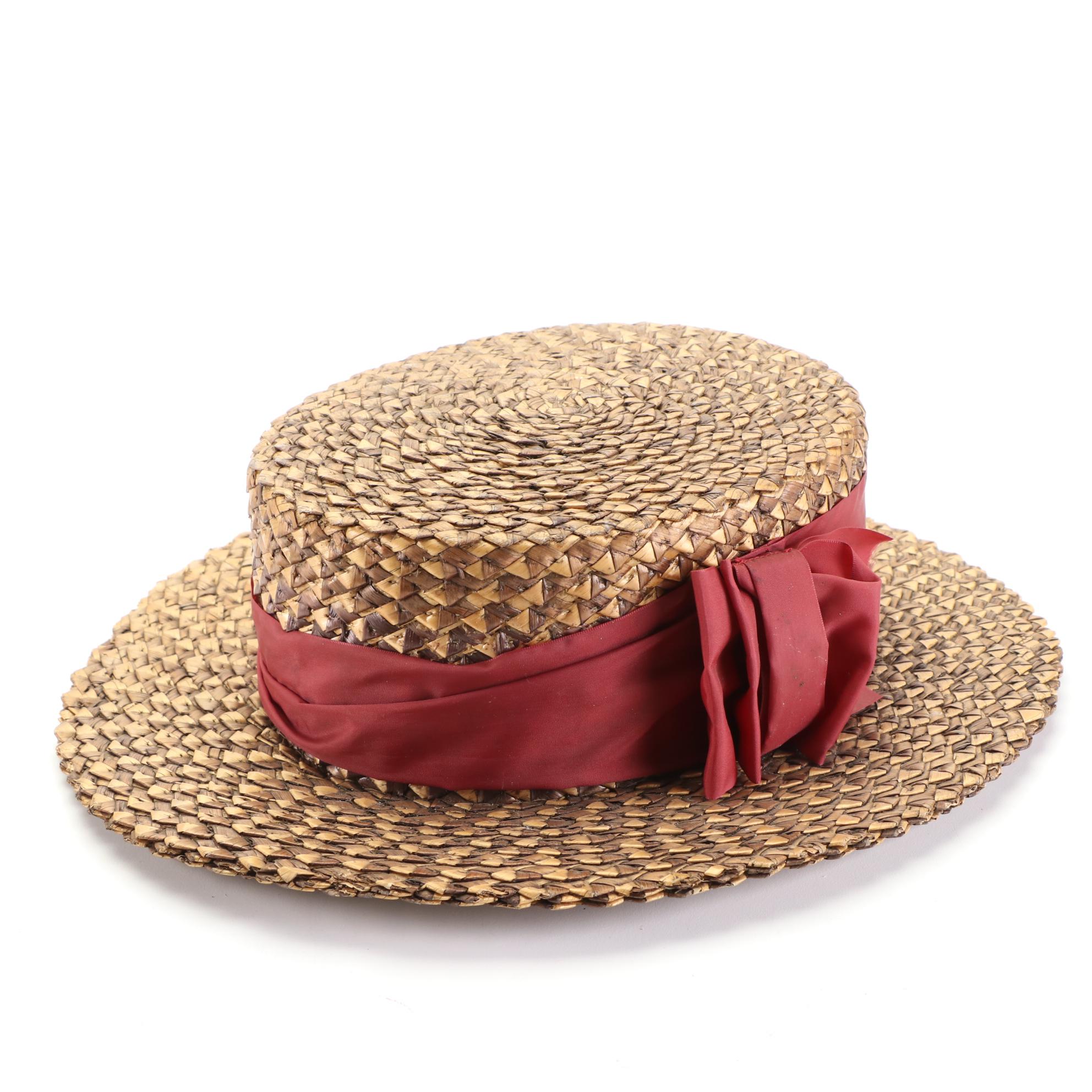 Straw Boaters with Wool Felt Bowler and Western Hats EBTH