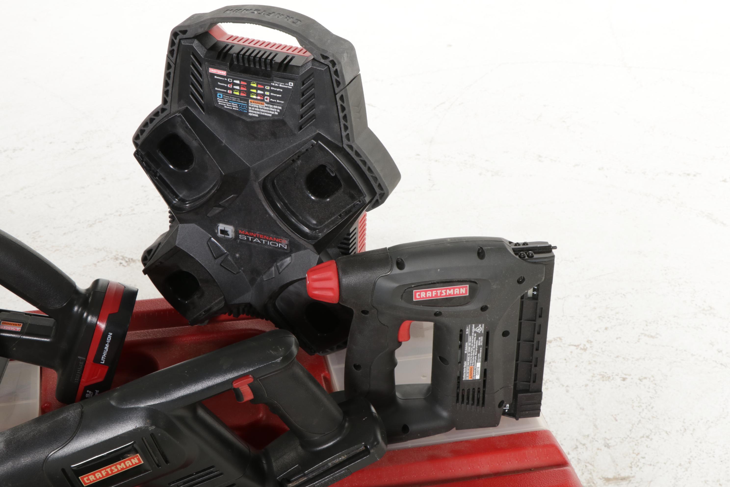 Craftsman 19.2V Battery Powered Hand Tool Set with Wheeled Tote EBTH