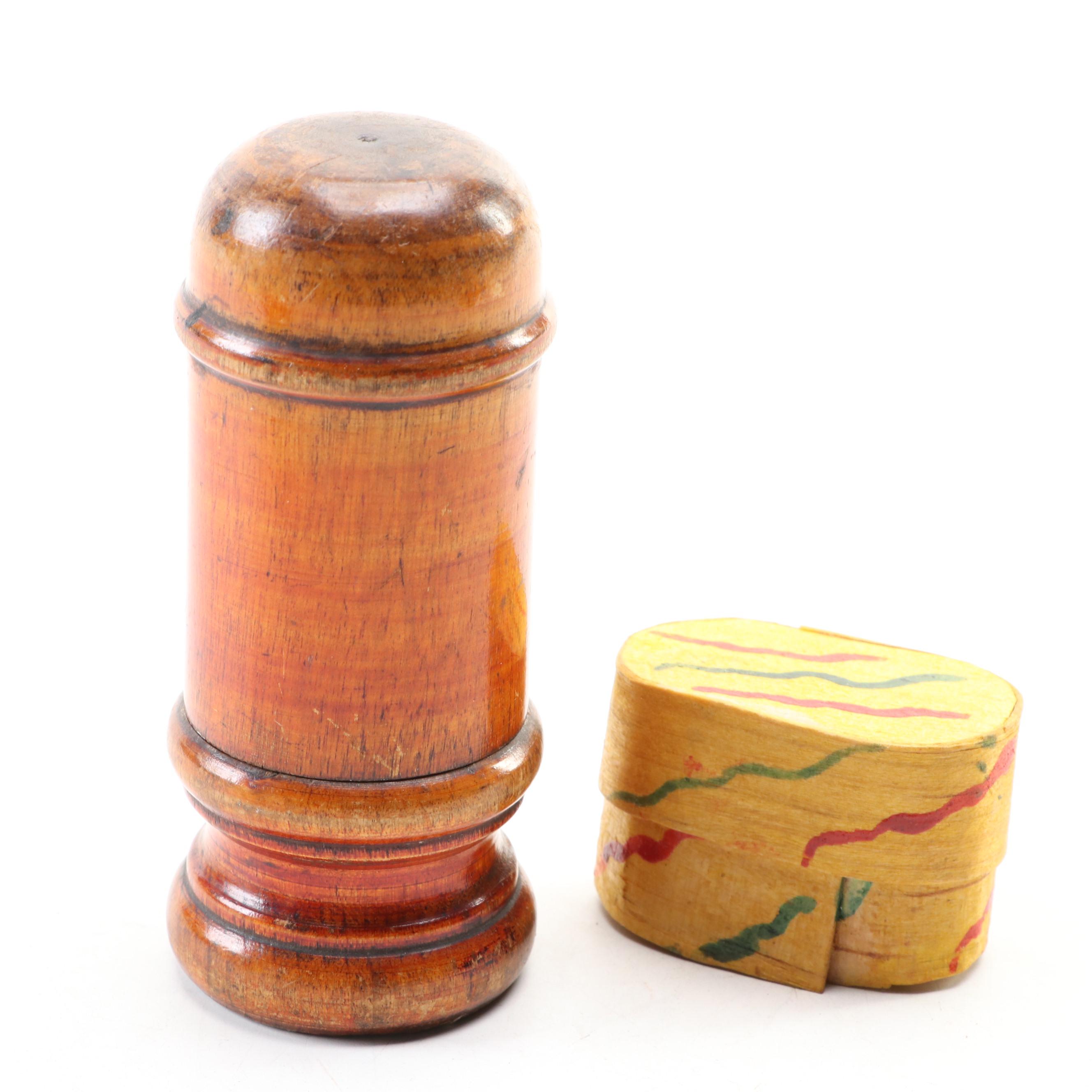 Potpourri Press Tin Box, Treenware and Leather Boxes and More EBTH