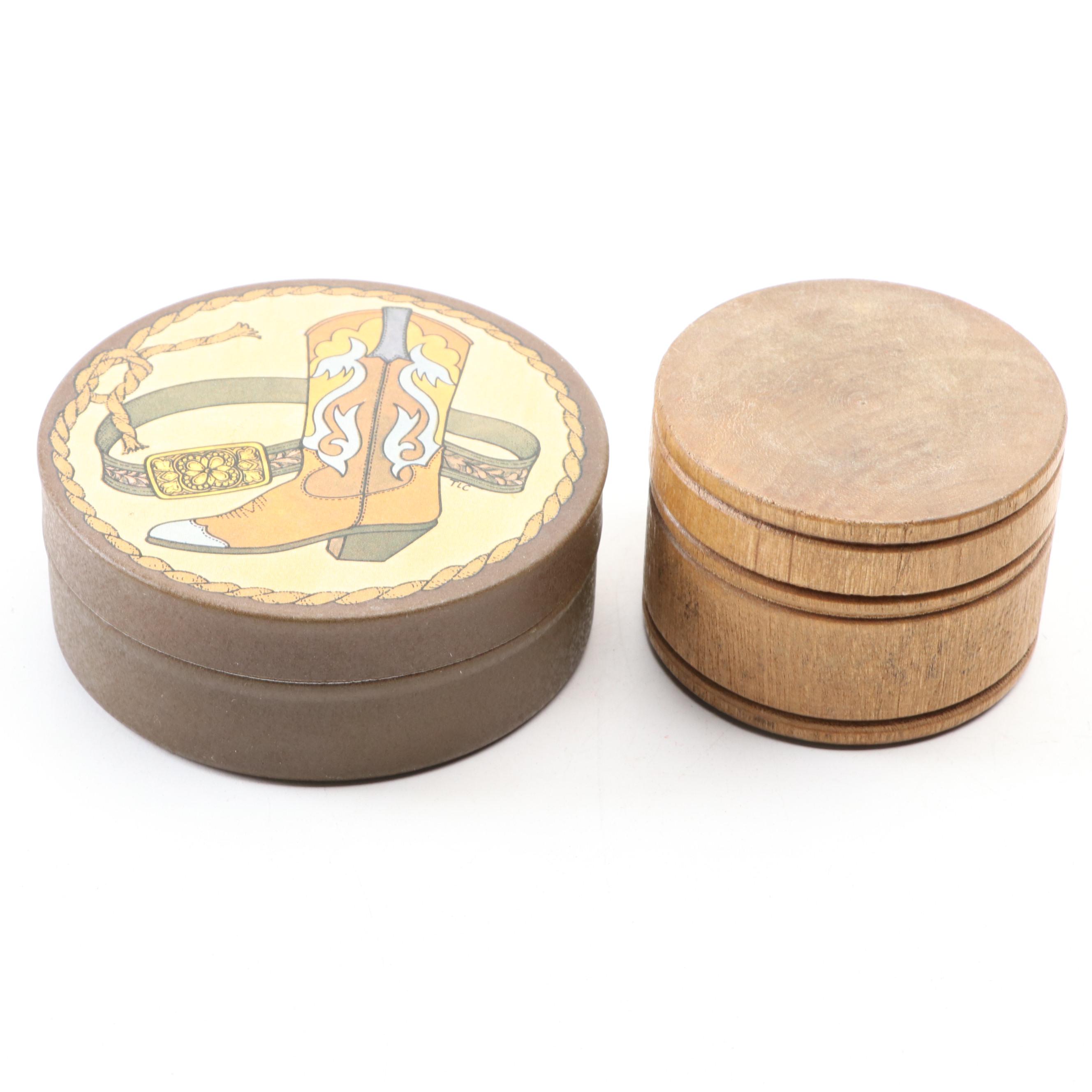 Potpourri Press Tin Box, Treenware and Leather Boxes and More EBTH