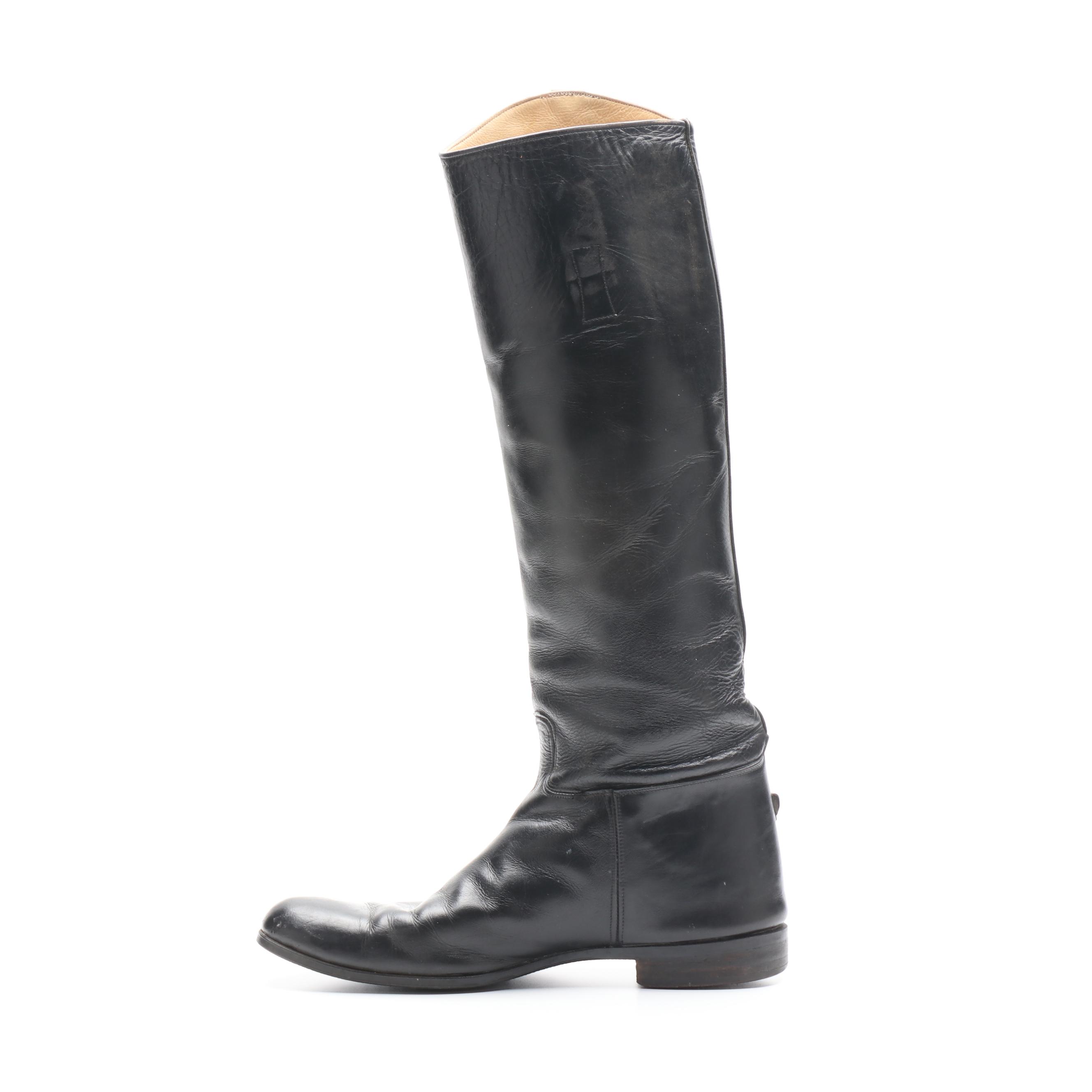 Elan and Marlborough Riding Boots in Black Leather EBTH