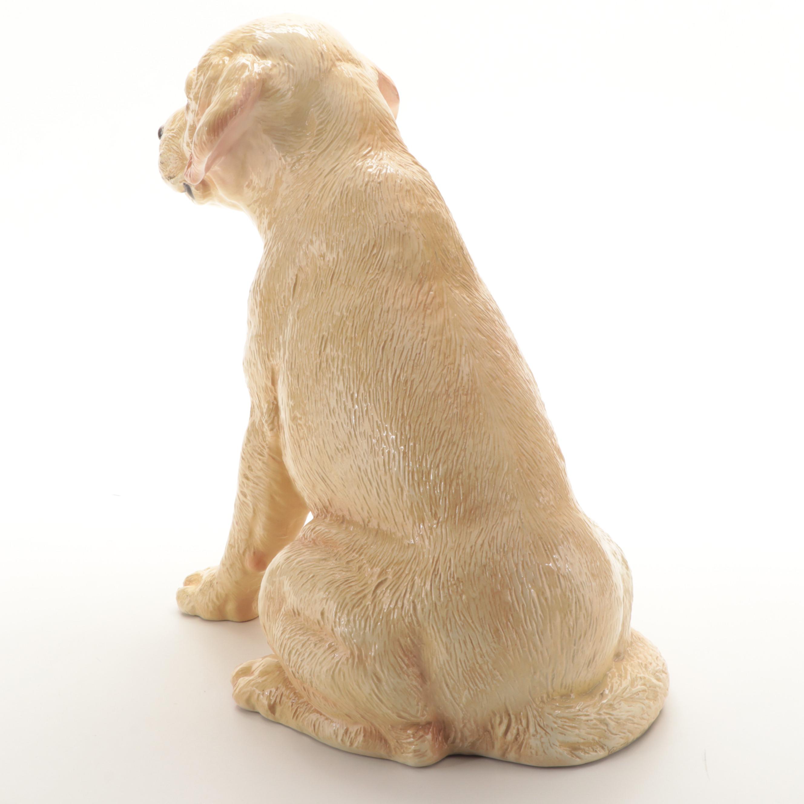 Ceramic Labrador Puppy Statuette EBTH