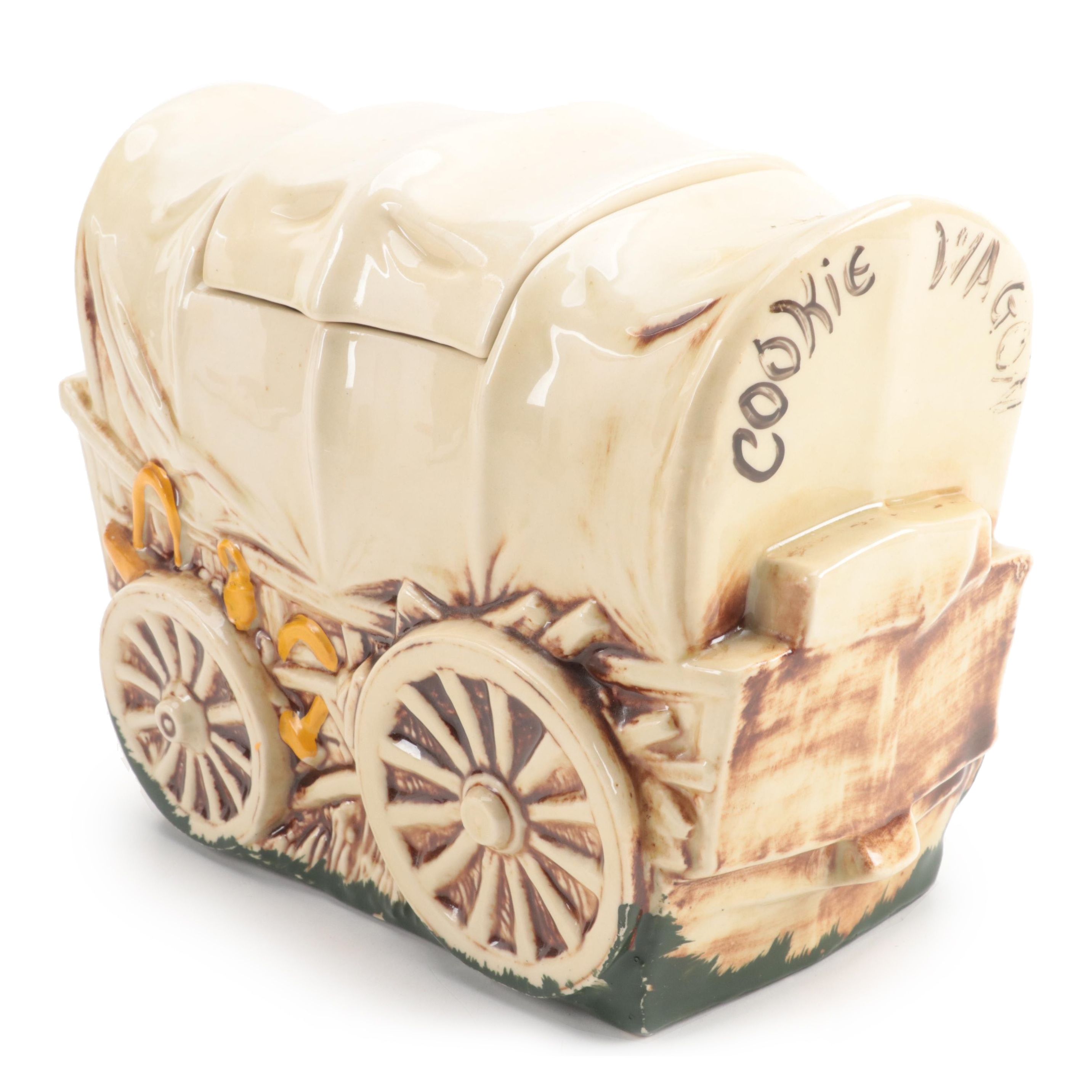 McCoy Pottery Covered Wagon Cookie Jar, Mid20th Century EBTH