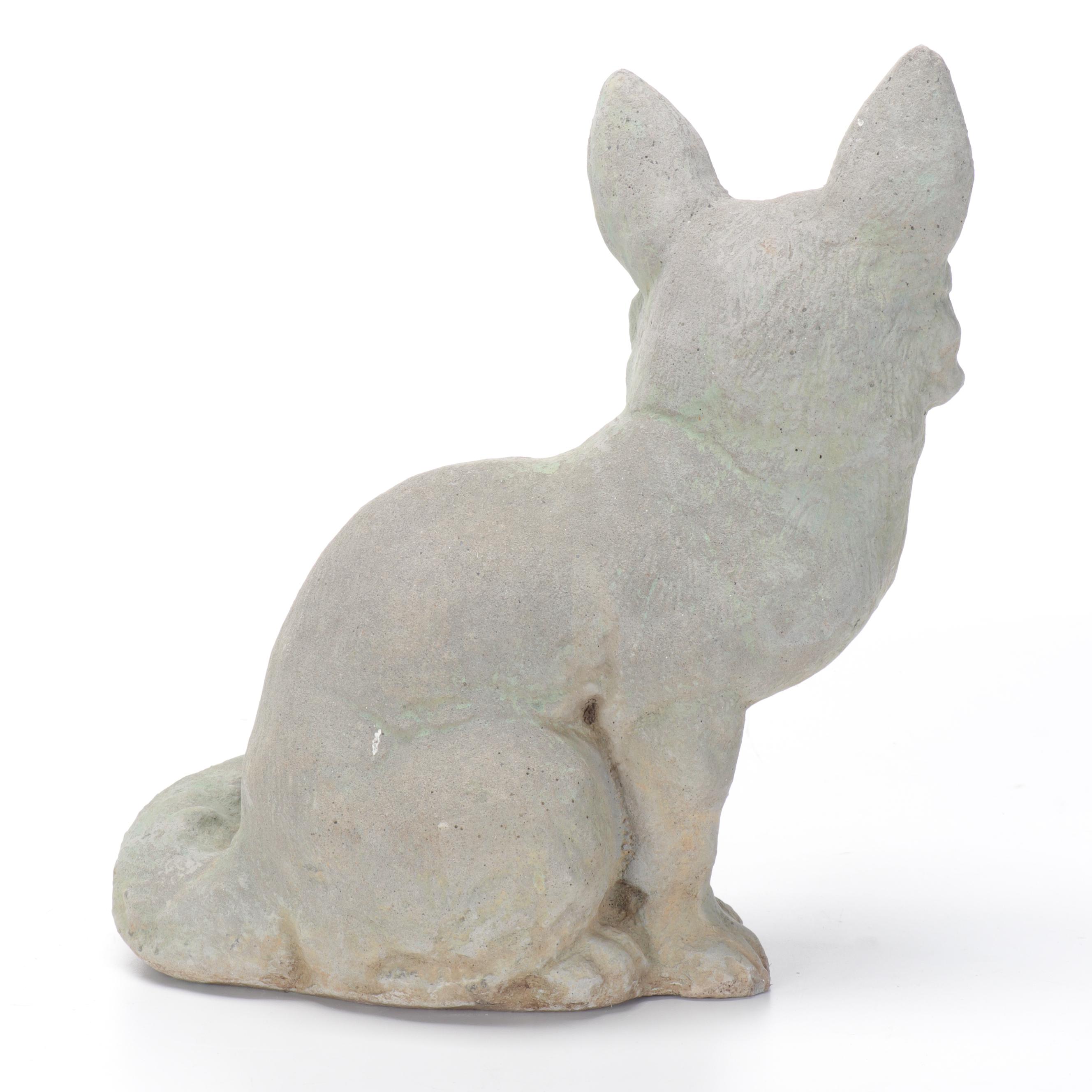 Cast Concrete Fox Garden Statue EBTH