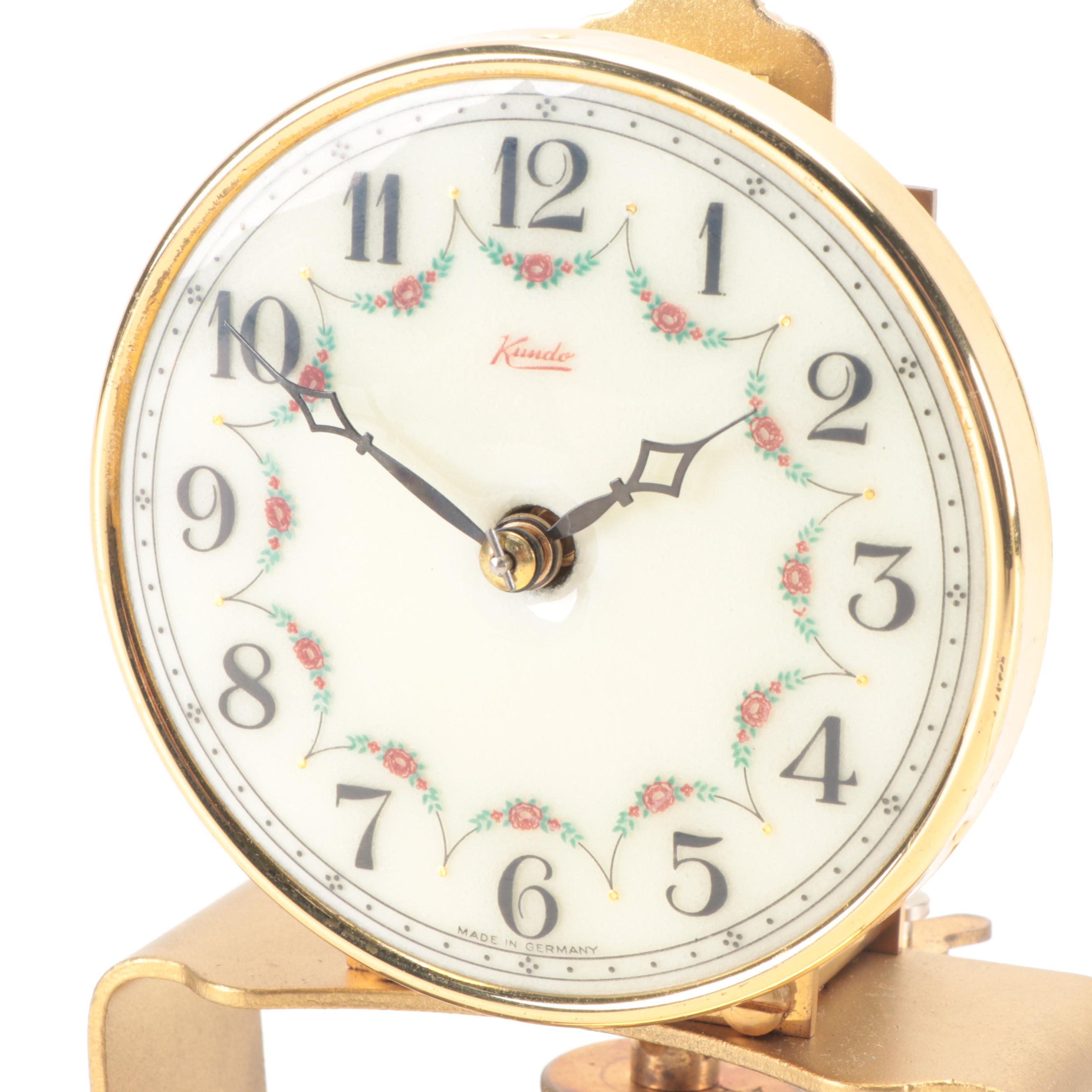 Kundo Kieninger & Obergfell Brass 400 Day Anniversary Clock With Wall