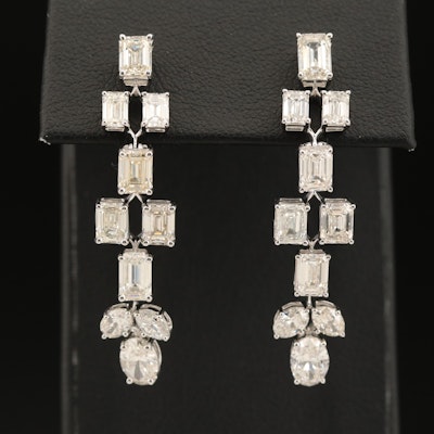 14K 6.88 CTW Diamond Tiered Earrings
