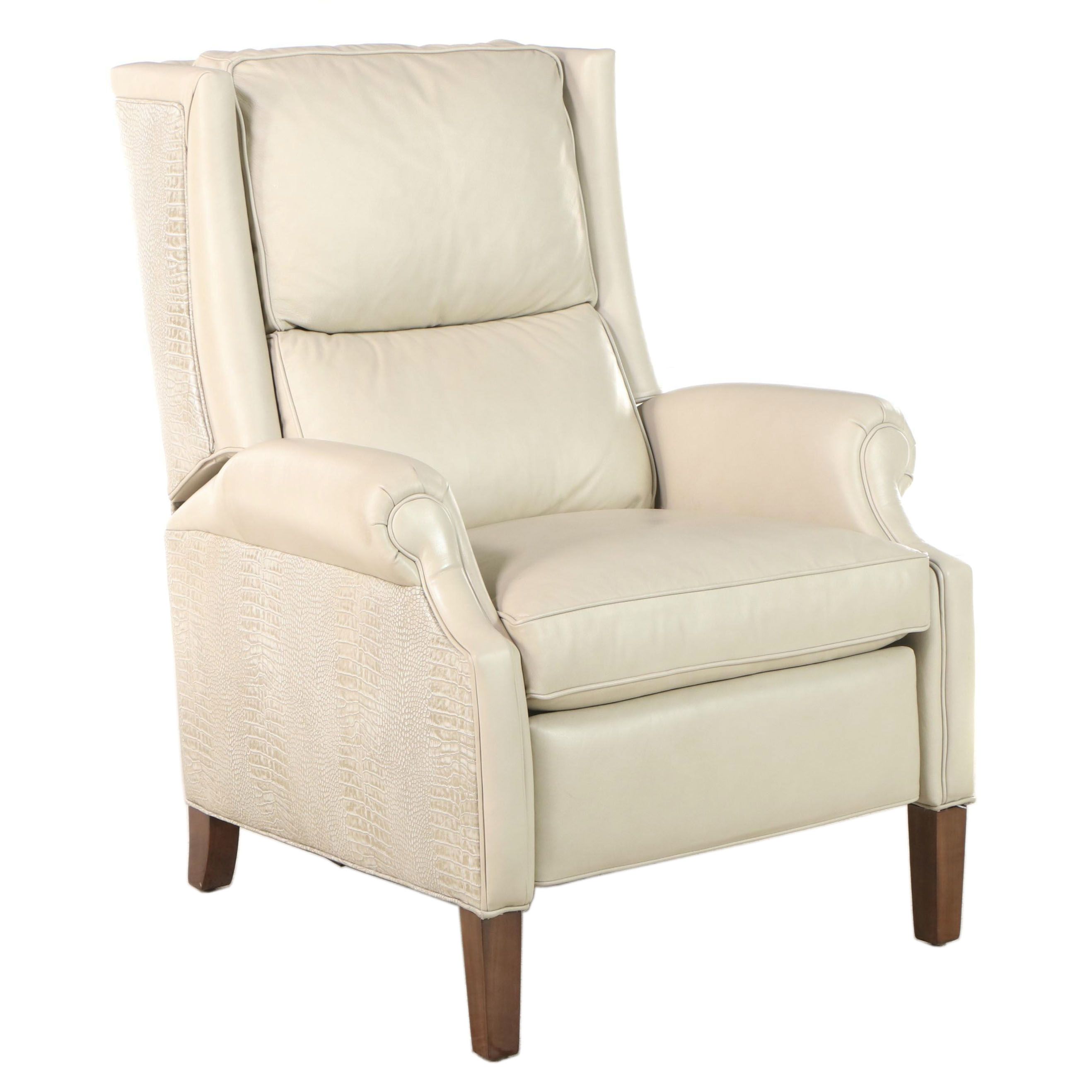 Hancock & Moore Leather and AlligatorEmbossed Leather Wingback