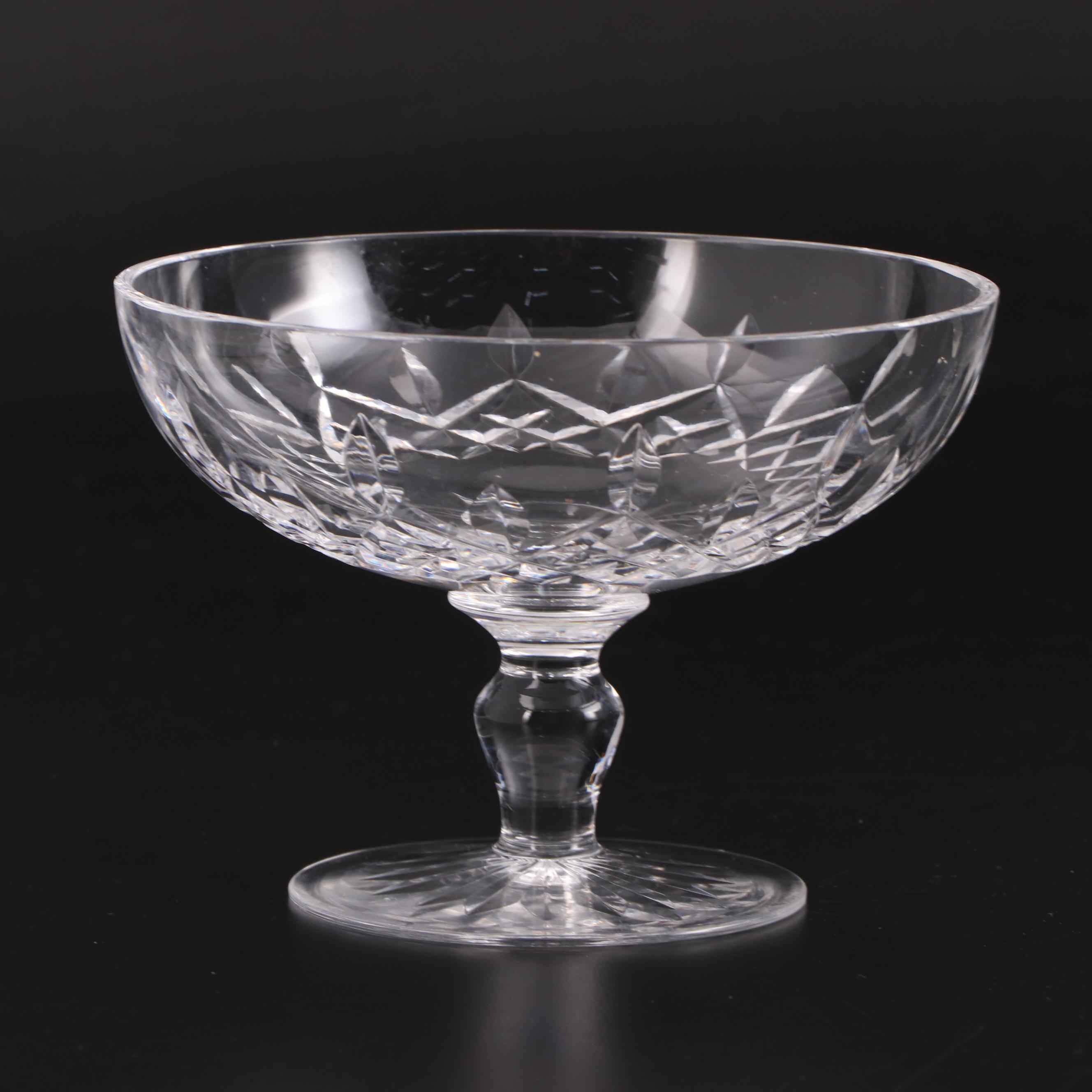 Waterford Crystal "Lismore" Salad Bowl and Compote, Bowl and Mantel
