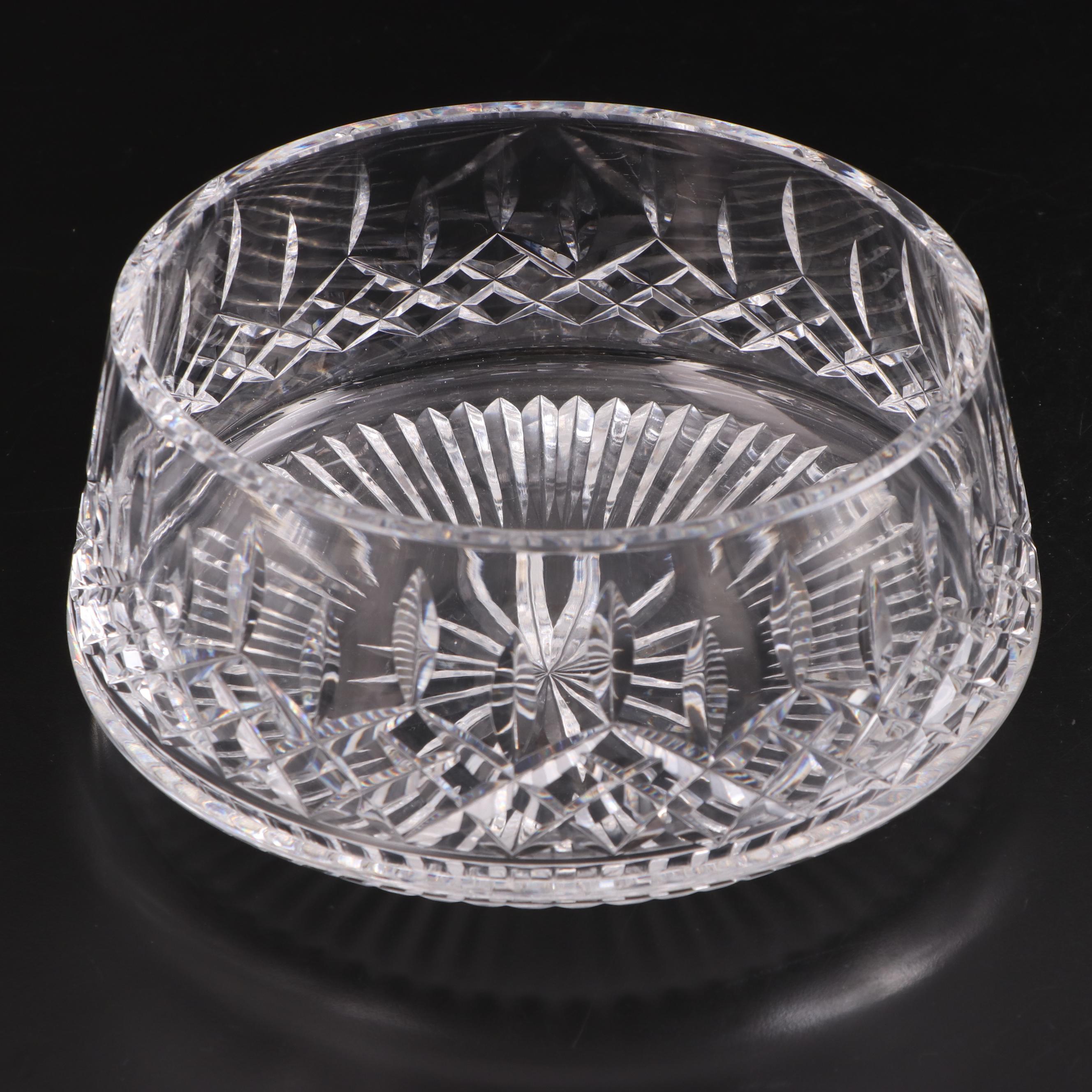 Waterford Crystal "Lismore" Salad Bowl and Compote, Bowl and Mantel