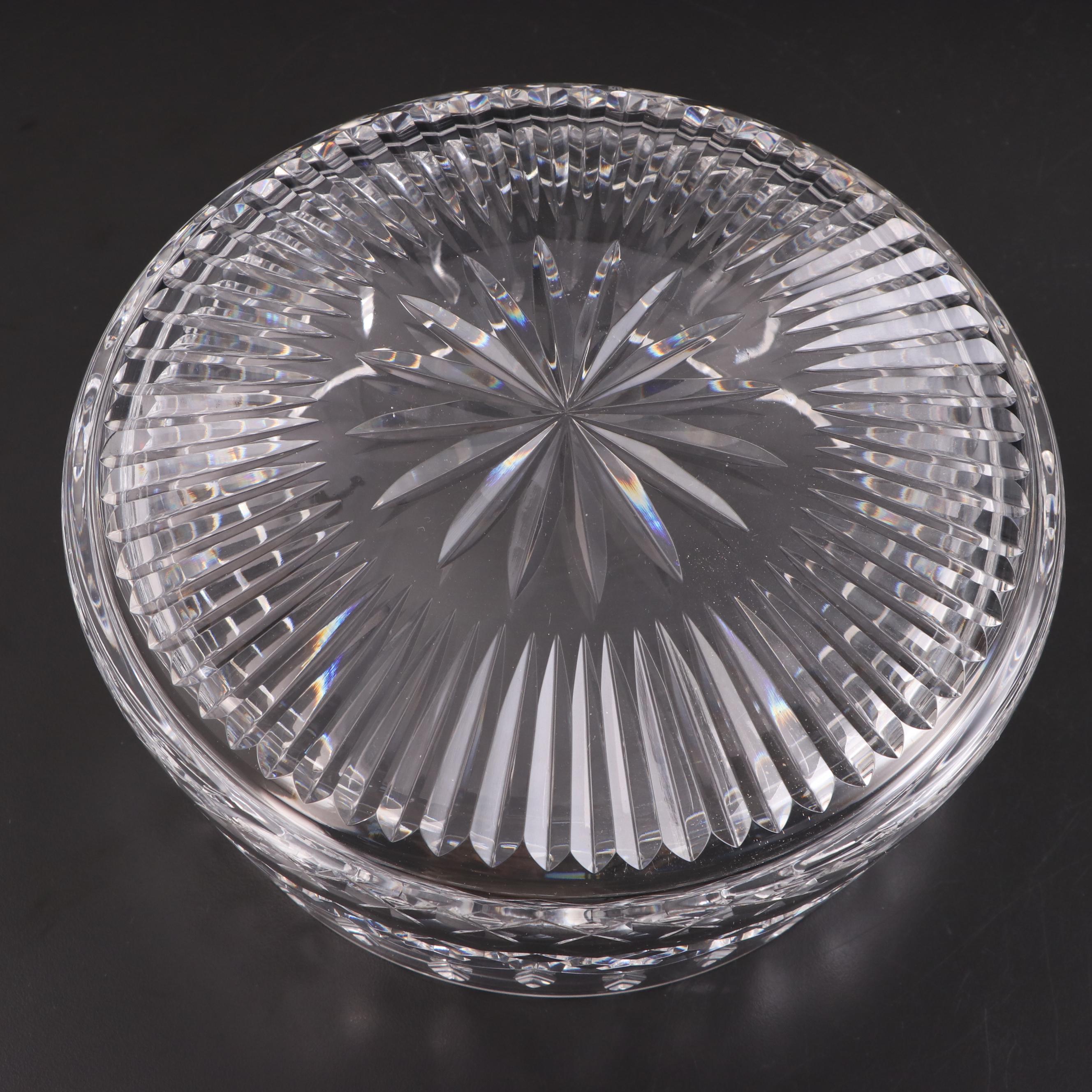 Waterford Crystal "Lismore" Salad Bowl and Compote, Bowl and Mantel