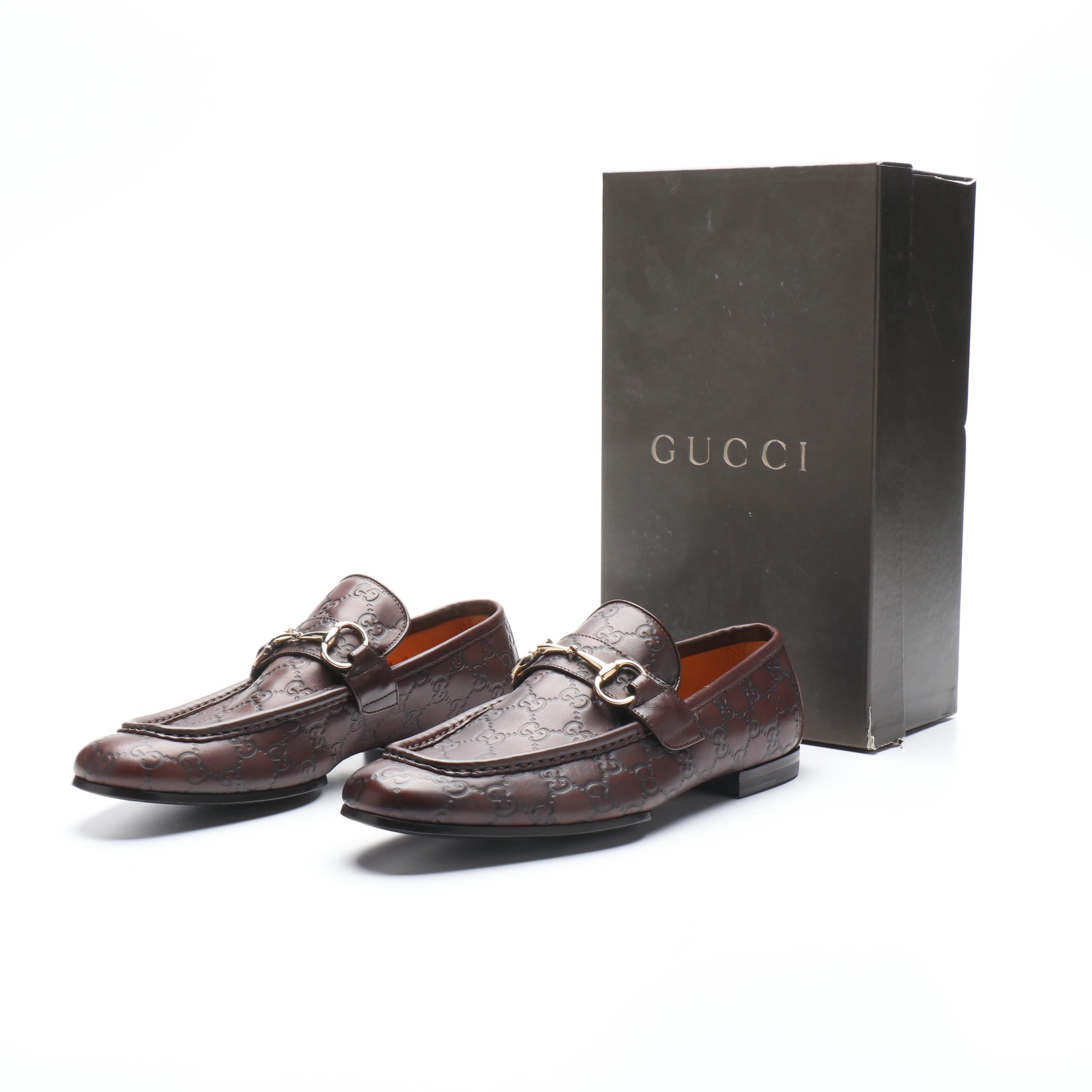 Men's Gucci Horsebit Loafers in Guccissima Calfskin Leather with Box EBTH