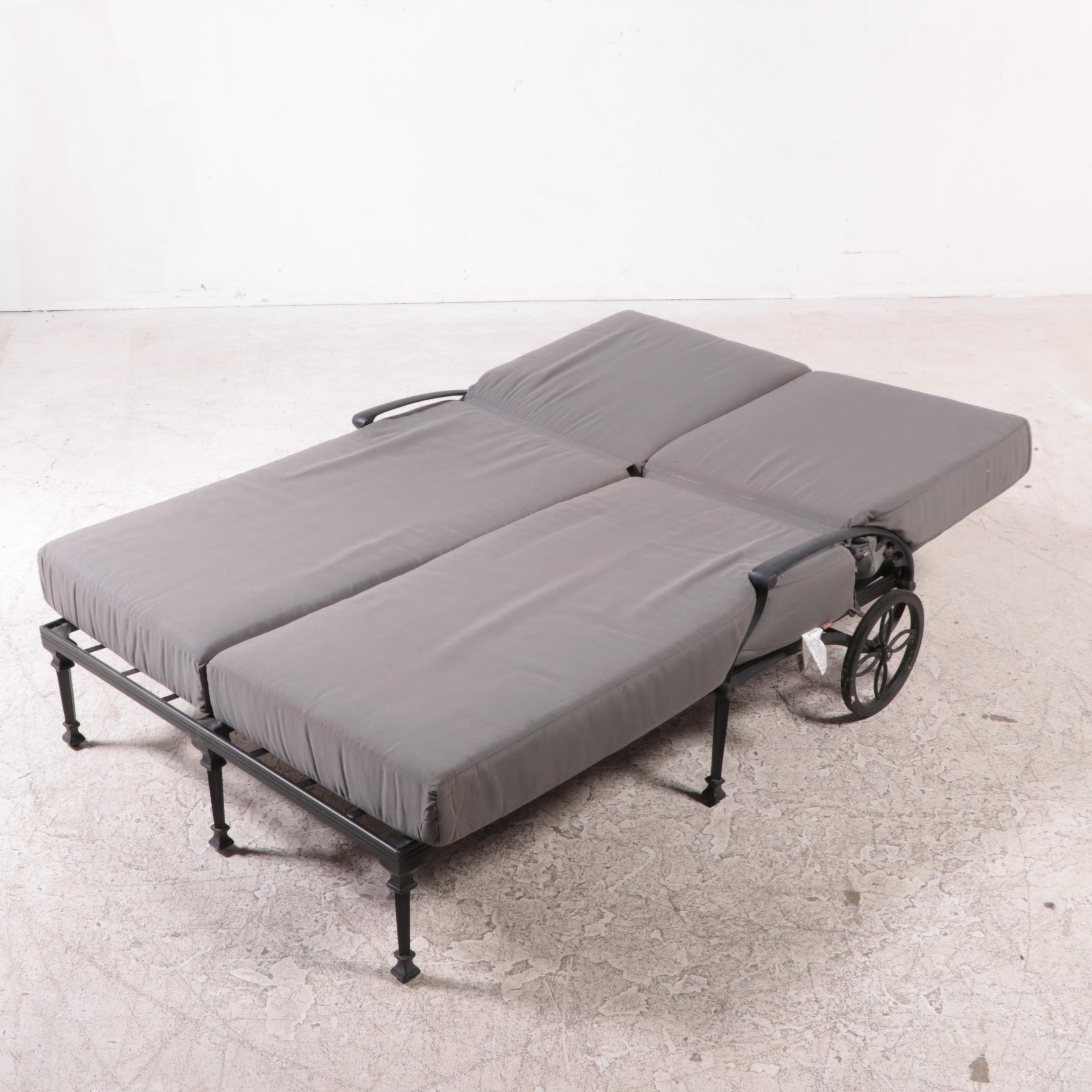 Ballard Designs "Amalfi" Double Chaise Patio Lounger with Cushions EBTH