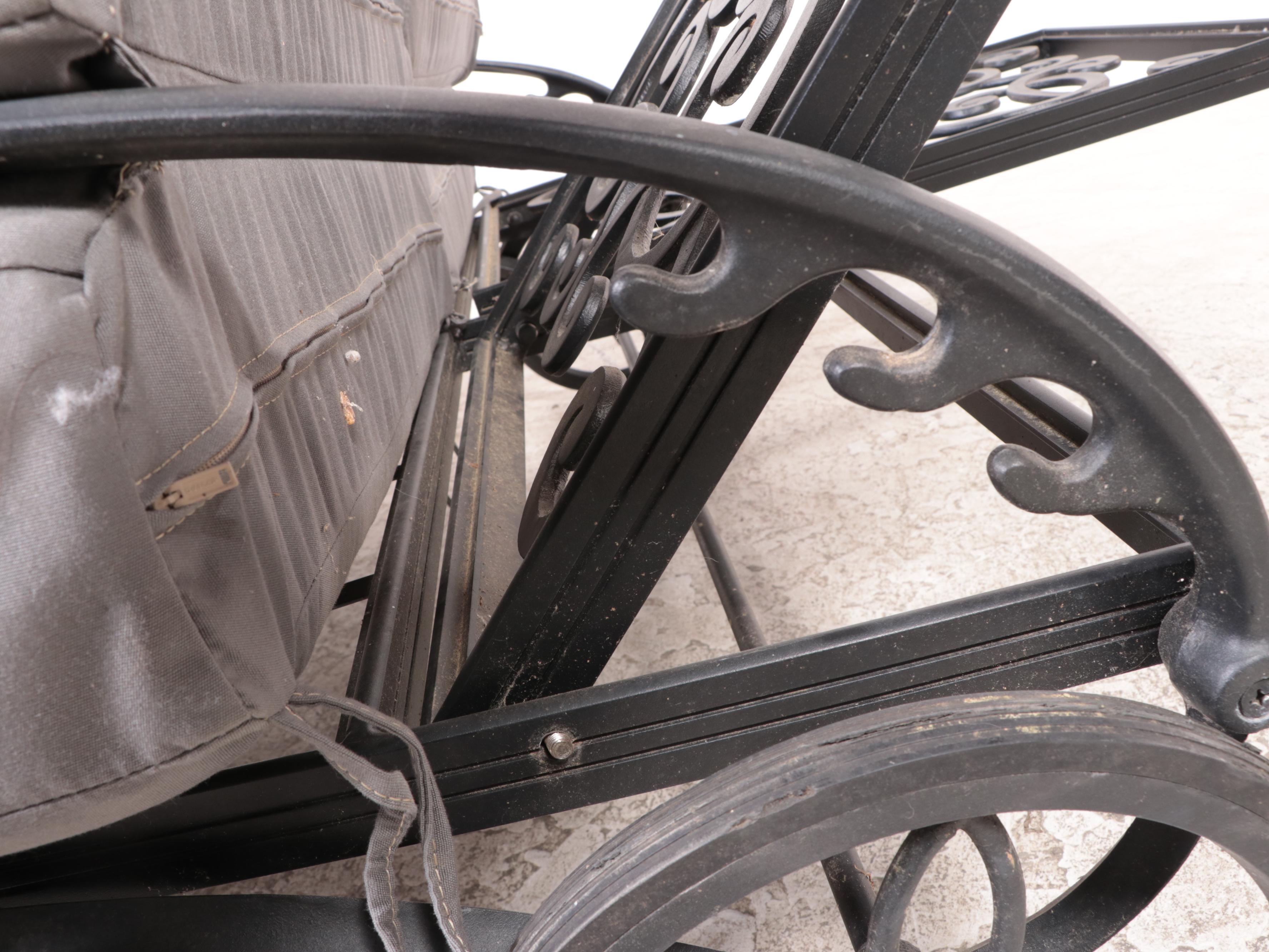 Ballard Designs "Amalfi" Double Chaise Patio Lounger with Cushions EBTH