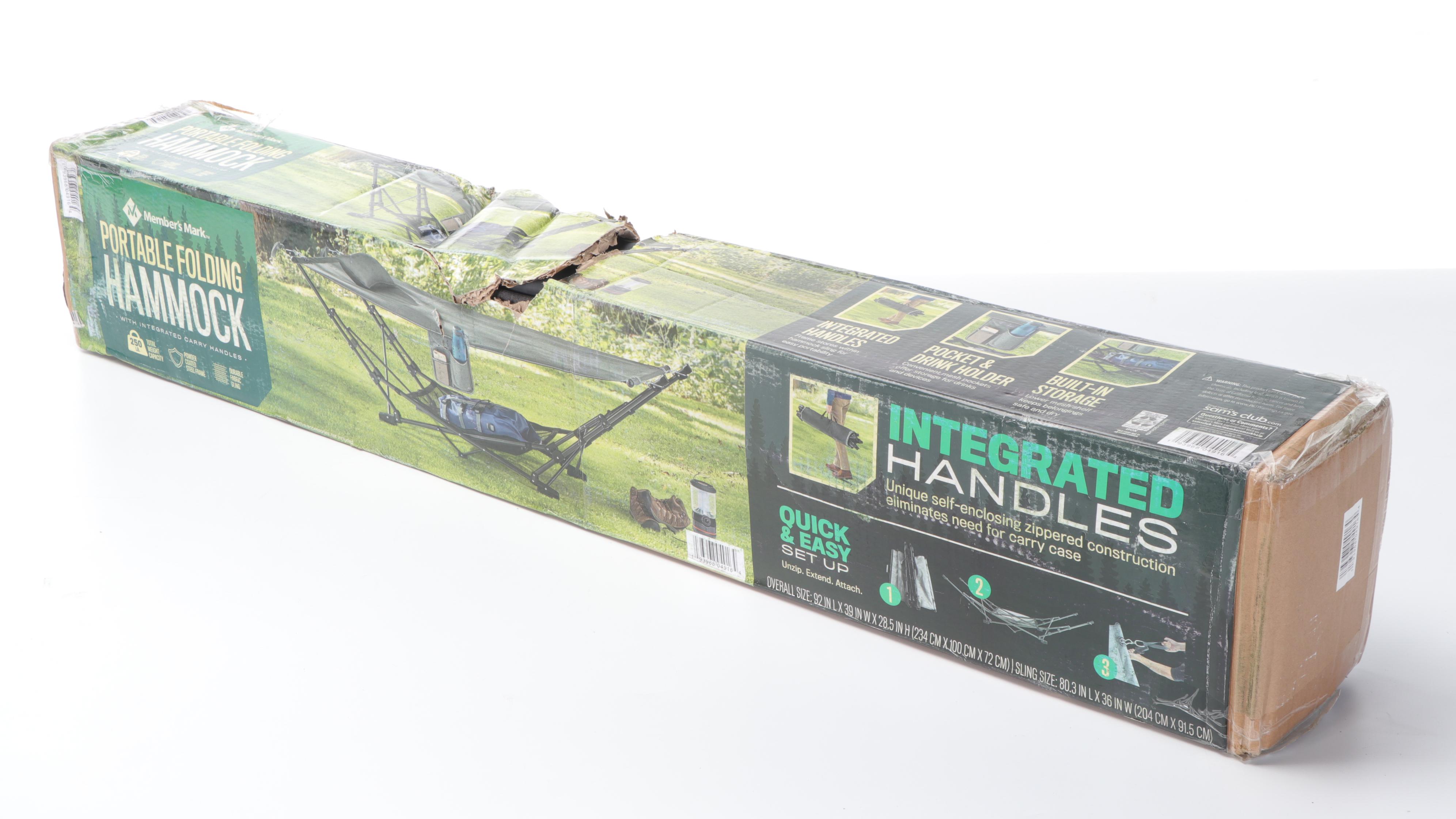 Member's Mark Portable Folding Hammock with Integrated Carry Handles EBTH