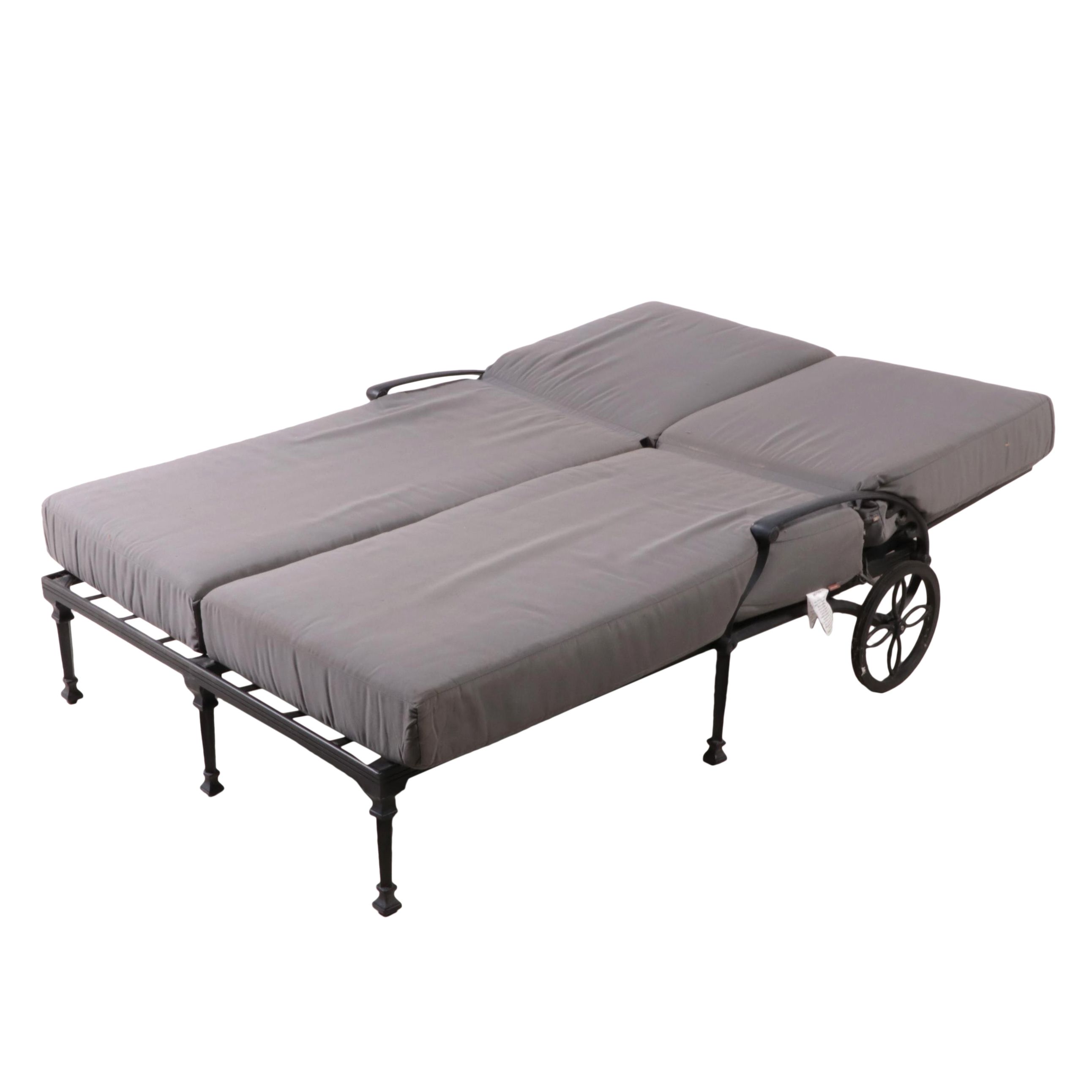 Ballard Designs "Amalfi" Double Chaise Patio Lounger with Cushions EBTH