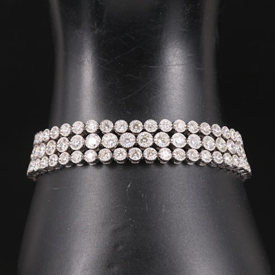 14K 14.91 CTW Diamond Triple Strand Bracelet