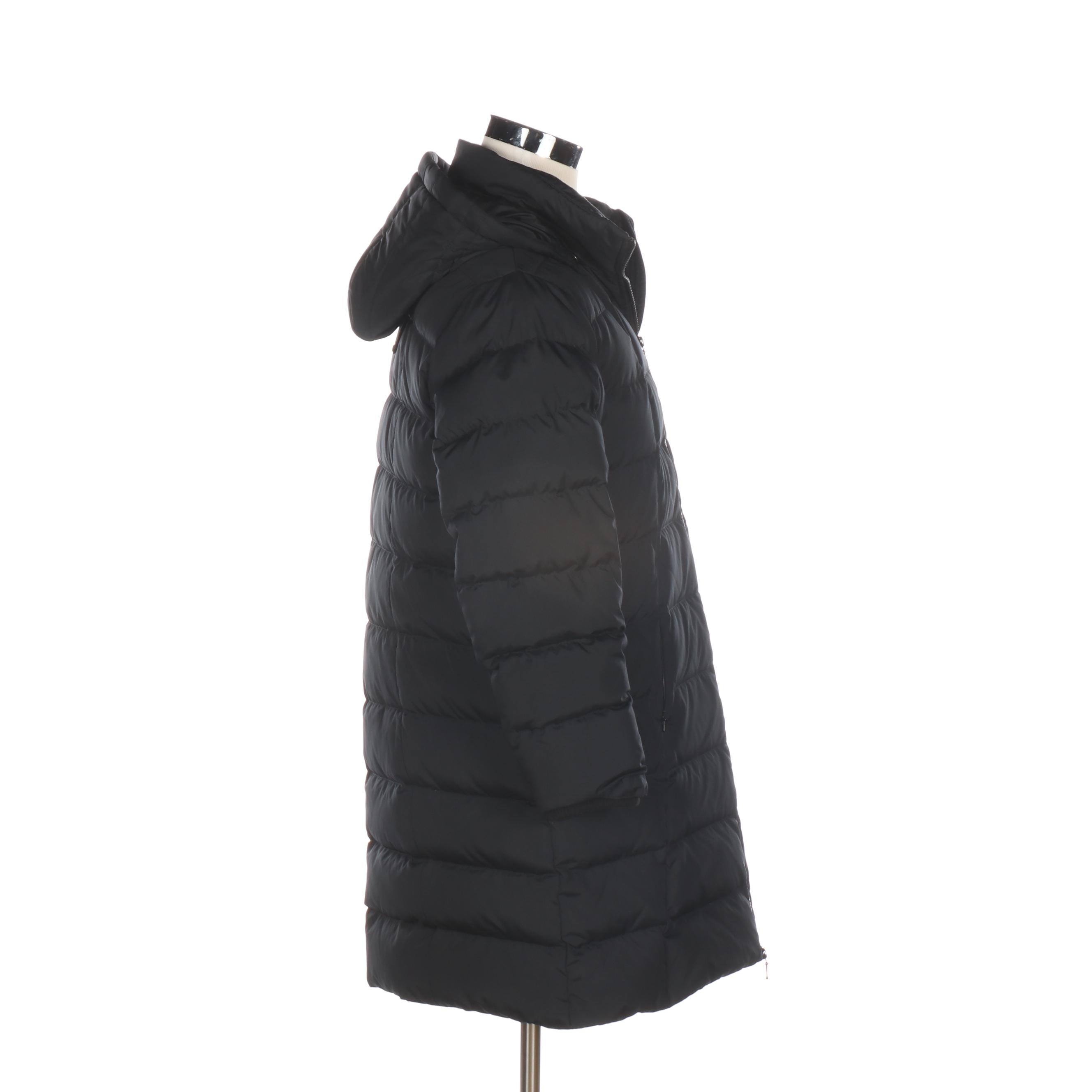 Women's Lands' End Puffer Coat in Black with Down/Feather EBTH