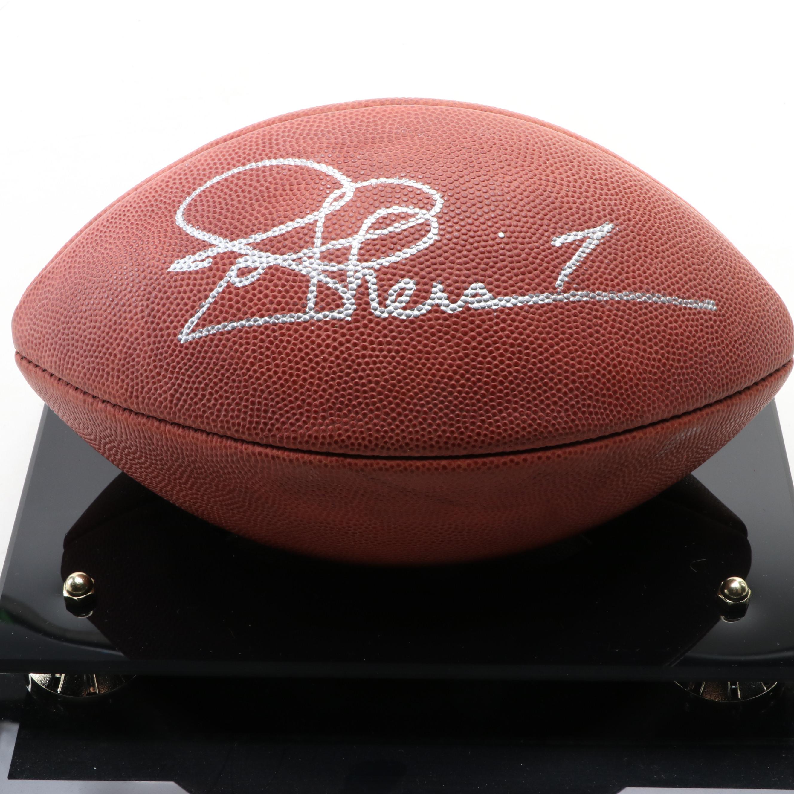 Washington Redskins Joe Theismann 7 Signed Wilson Football in Display Case EBTH
