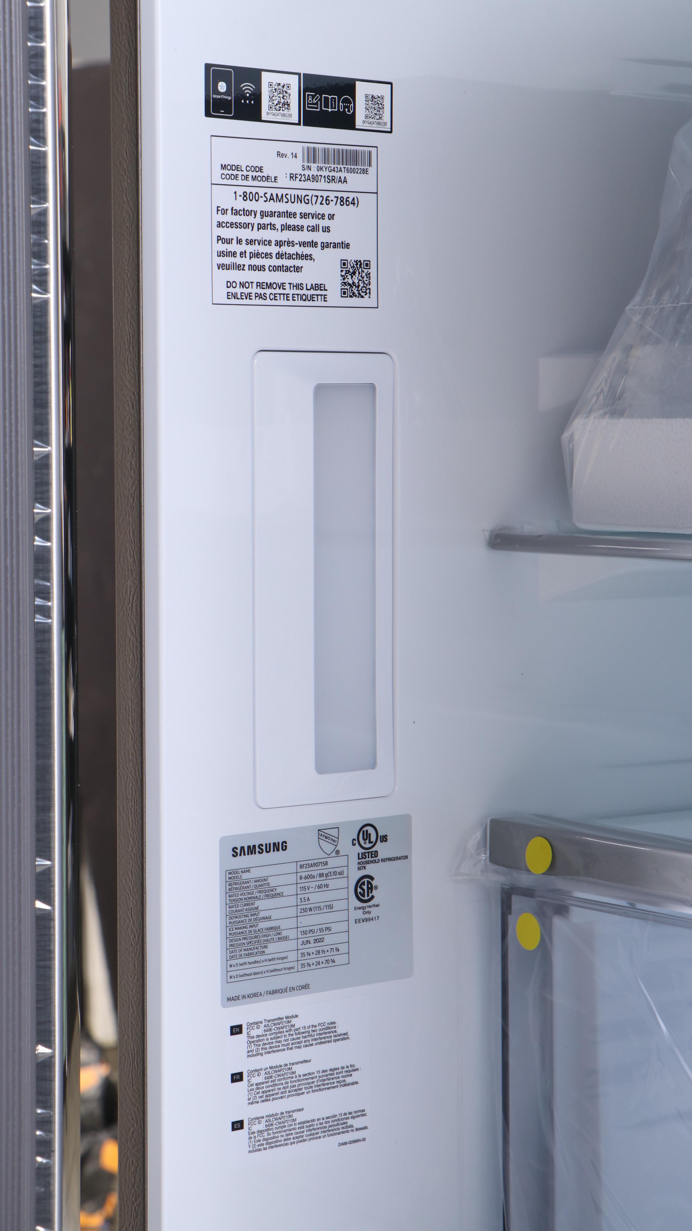 Samsung 23 Cu. Ft. Stainless Steel Smart Counter Depth FourDoor Refrigerator EBTH