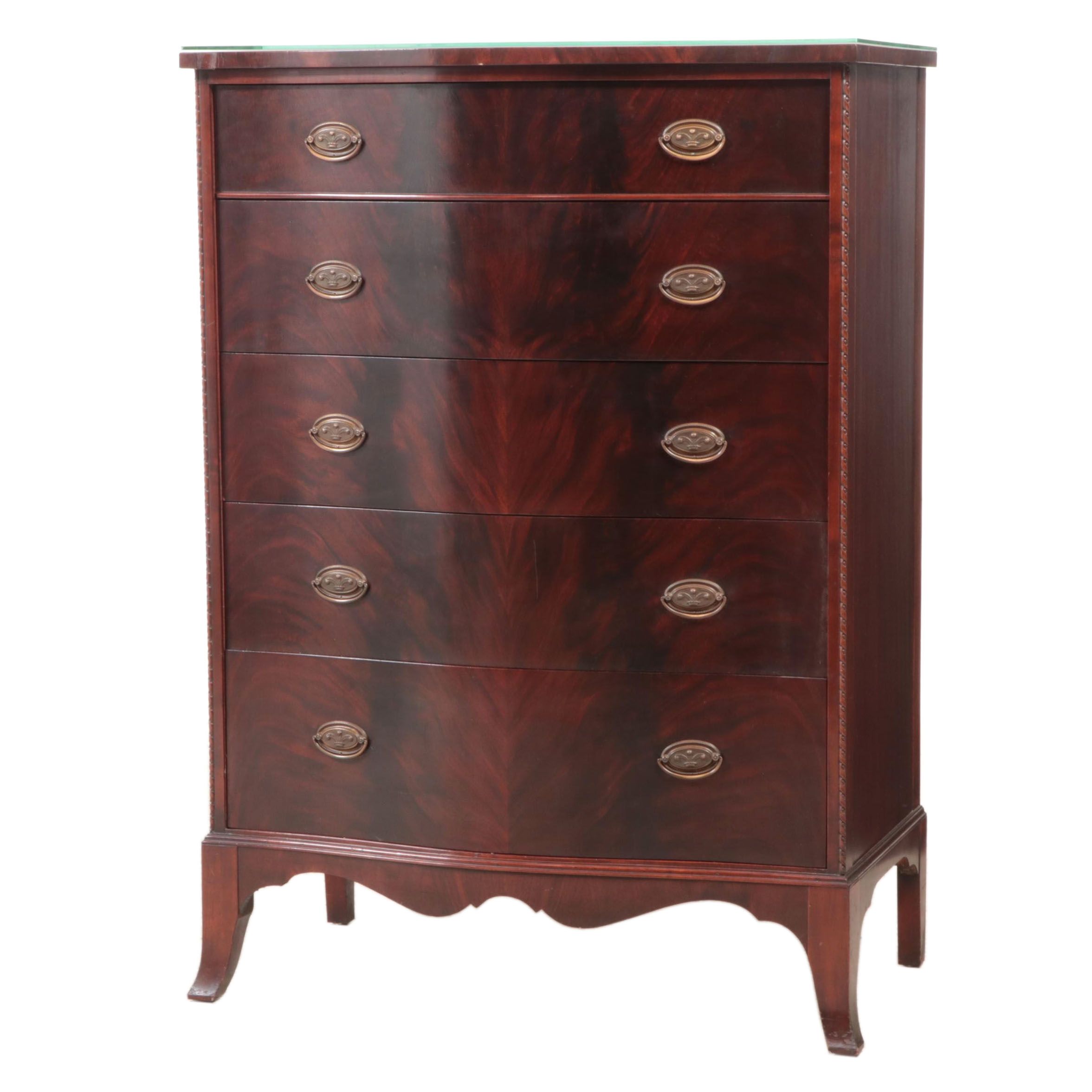 Romweber Federal Style Mahogany FiveDrawer Serpentine Chest EBTH