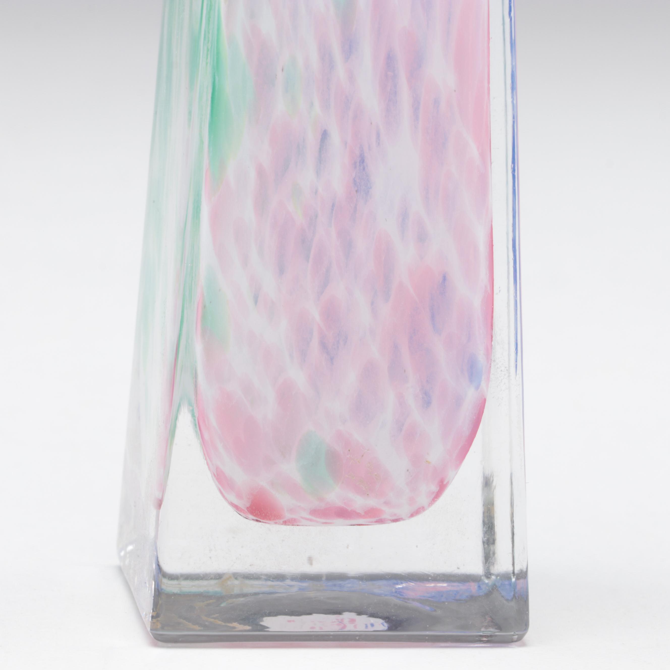 Joe Deanda Iridescent JackinthePulpit Art Glass Vase with Other Vase