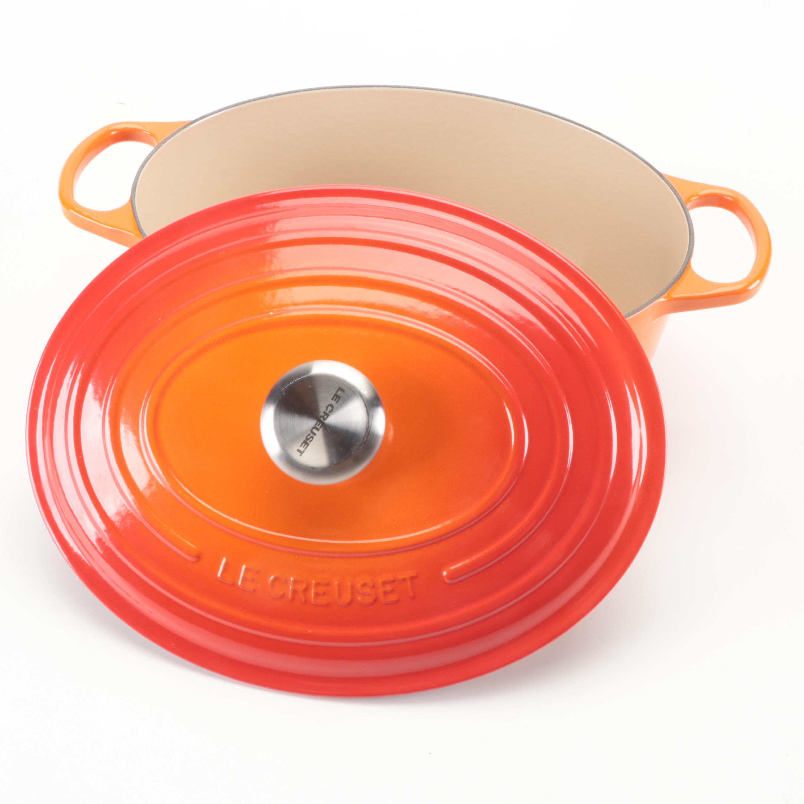 Le Creuset "Flame" Enameled Cast Iron 5 Quart Dutch Oven EBTH