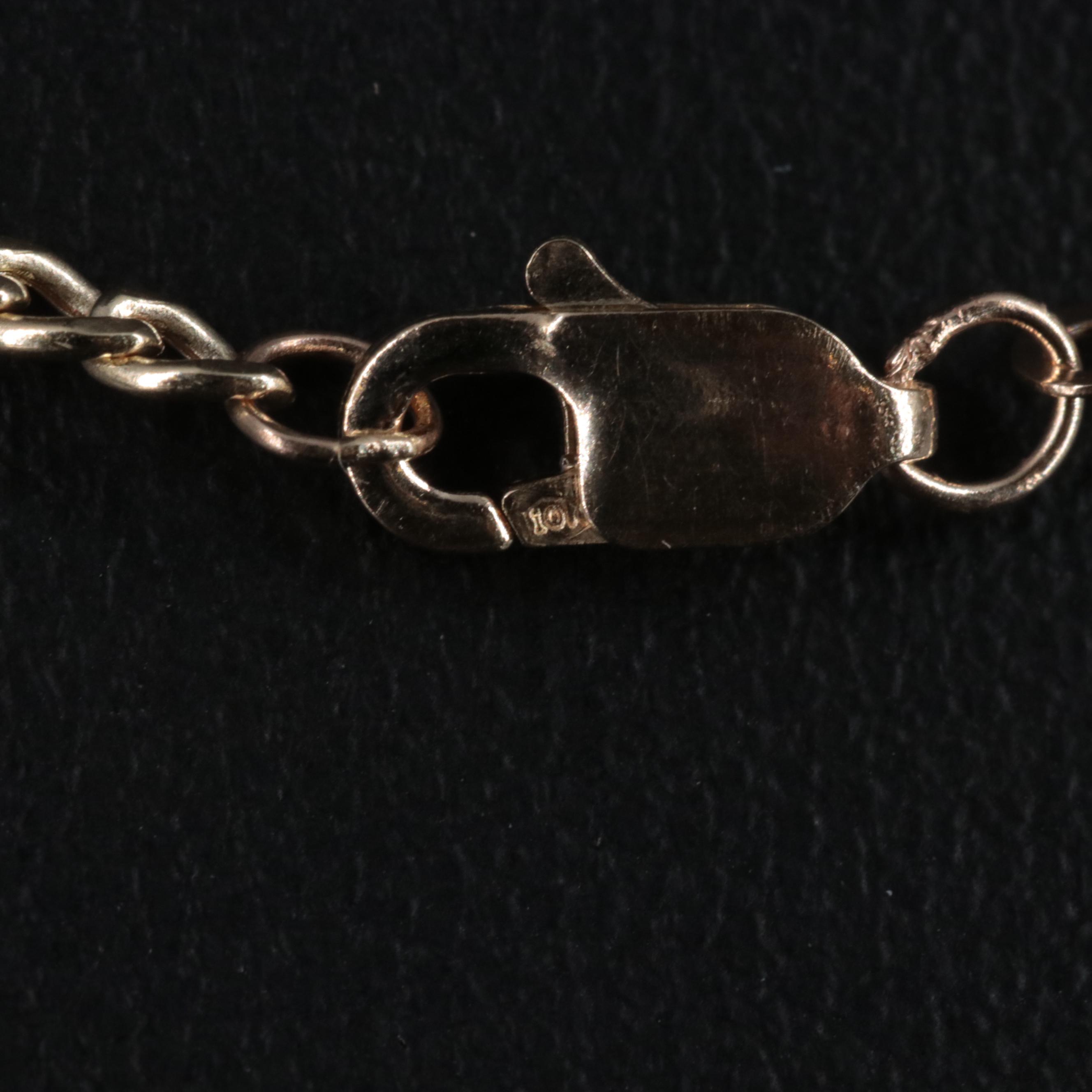 10K Teardrop Pendant Necklace EBTH