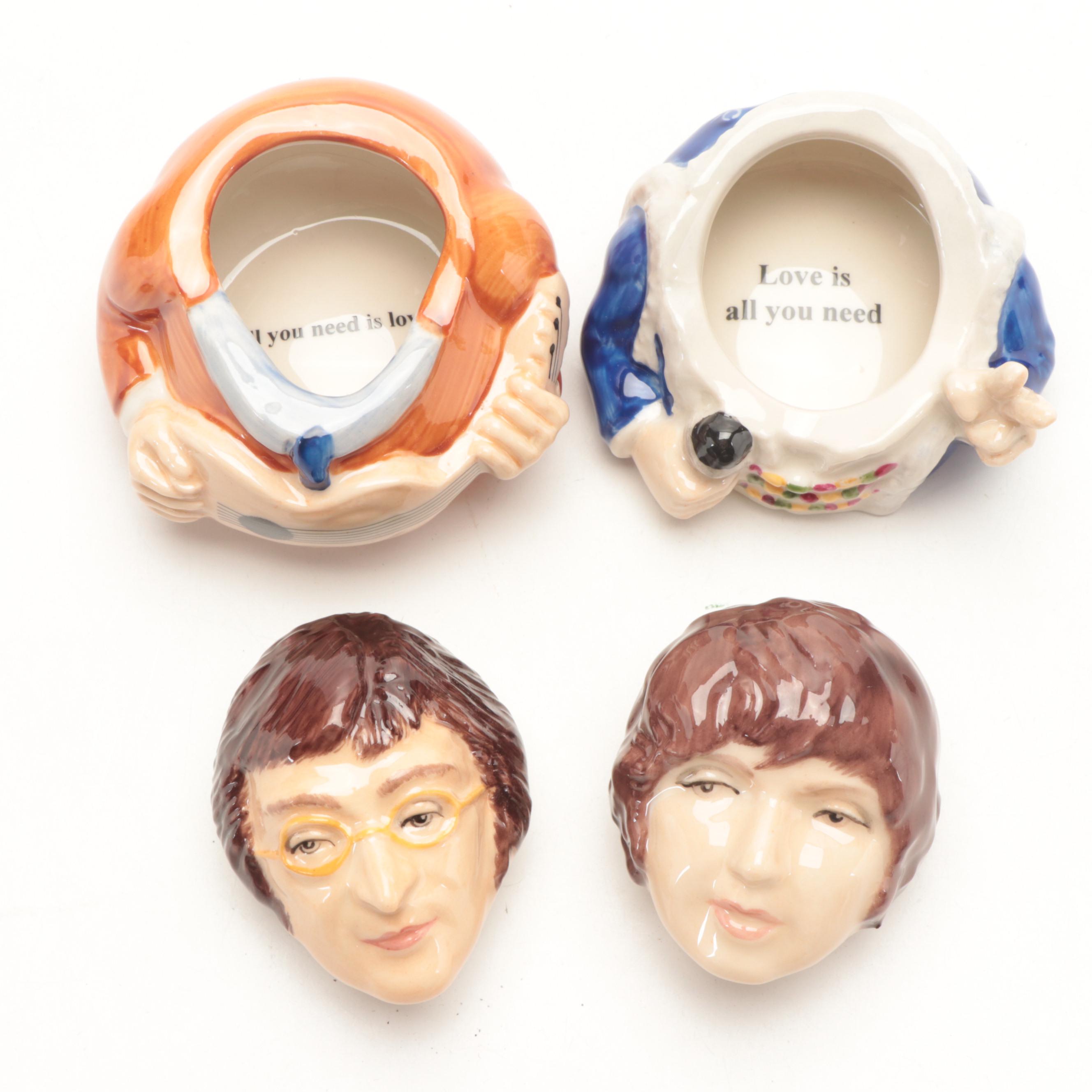 Kevin Francis Ceramic Beatles Face Pots EBTH