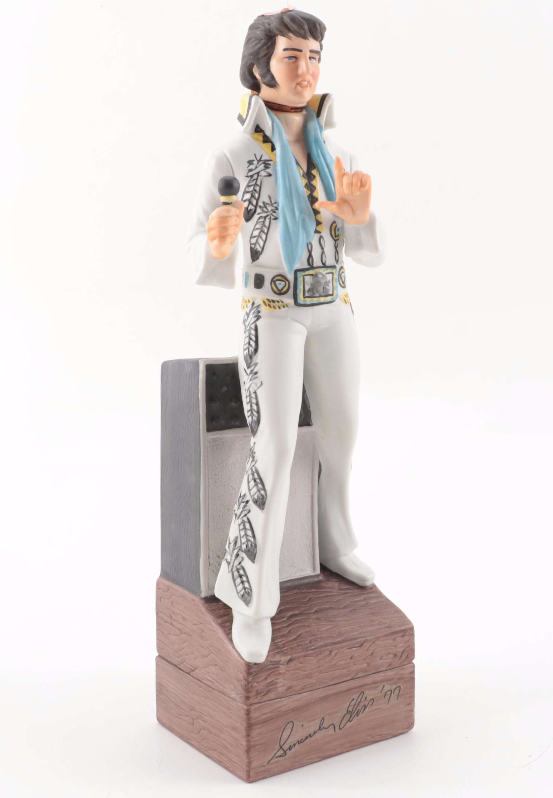 McCormick Ceramic Sincerely Elvis Musical Decanter, 1977 EBTH
