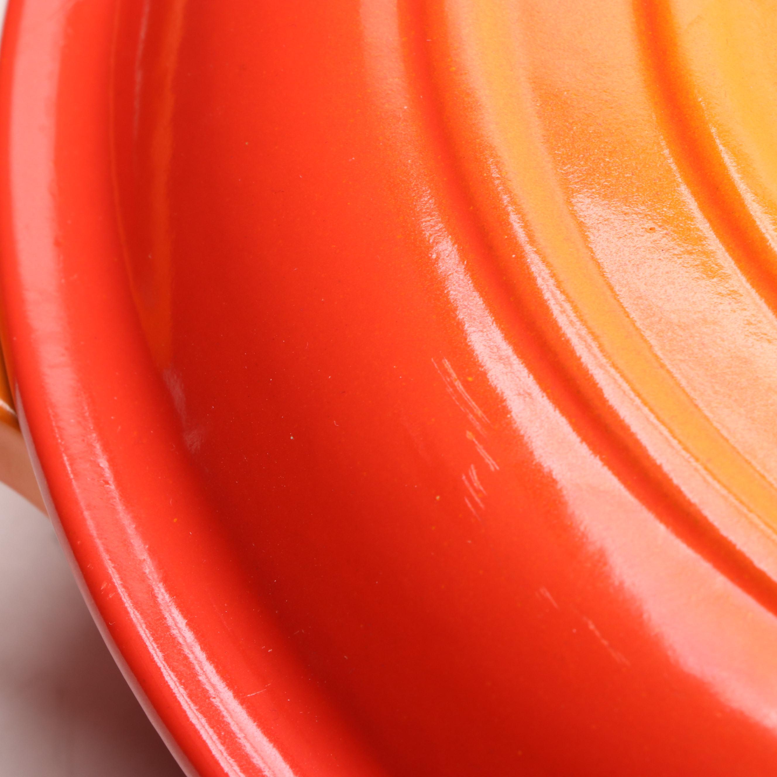 Le Creuset Flame 2.25 Qt. Enameled Cast Iron Braiser Pan EBTH