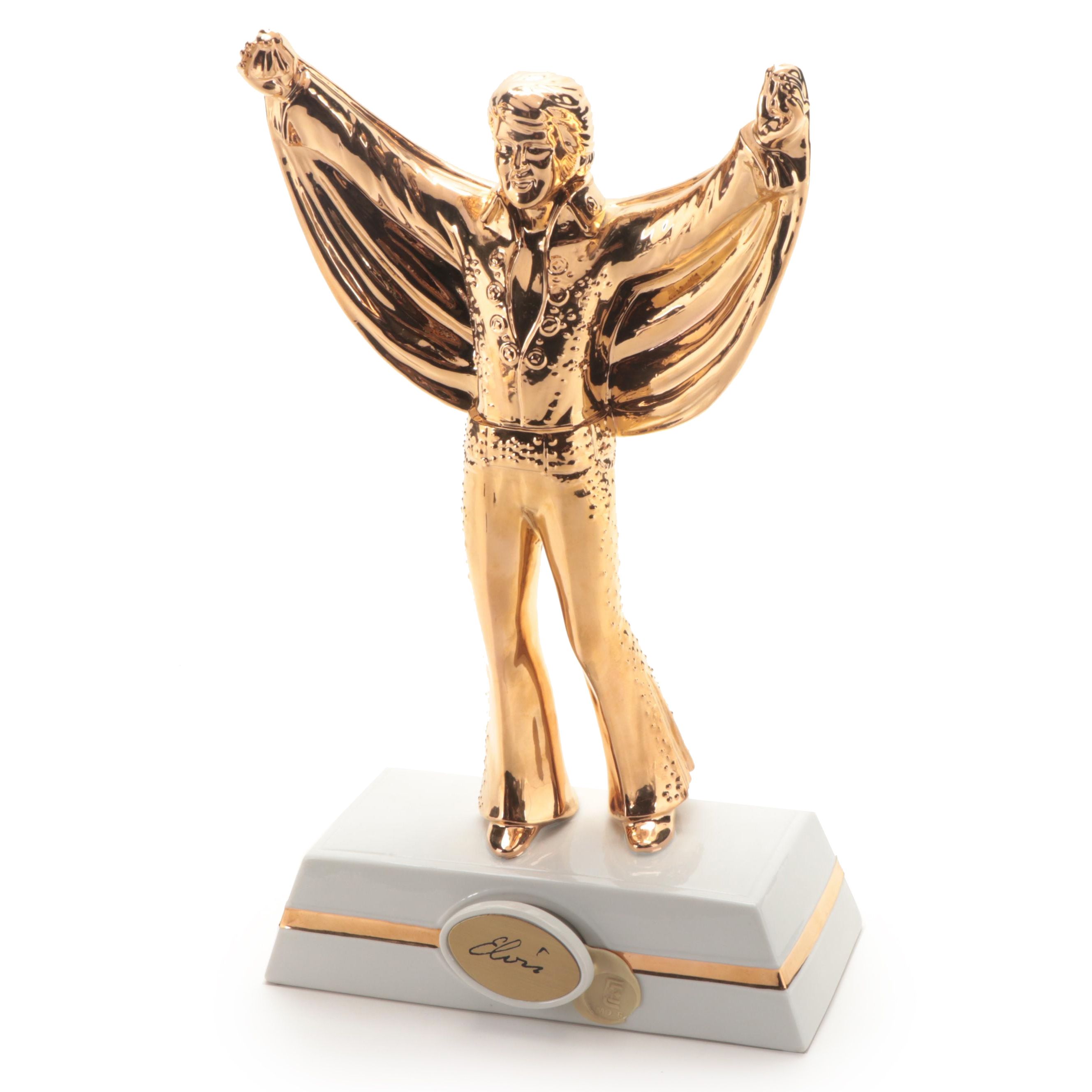 McCormick Distilling Co. Elvis Gold Encore Decanter, 1980s EBTH