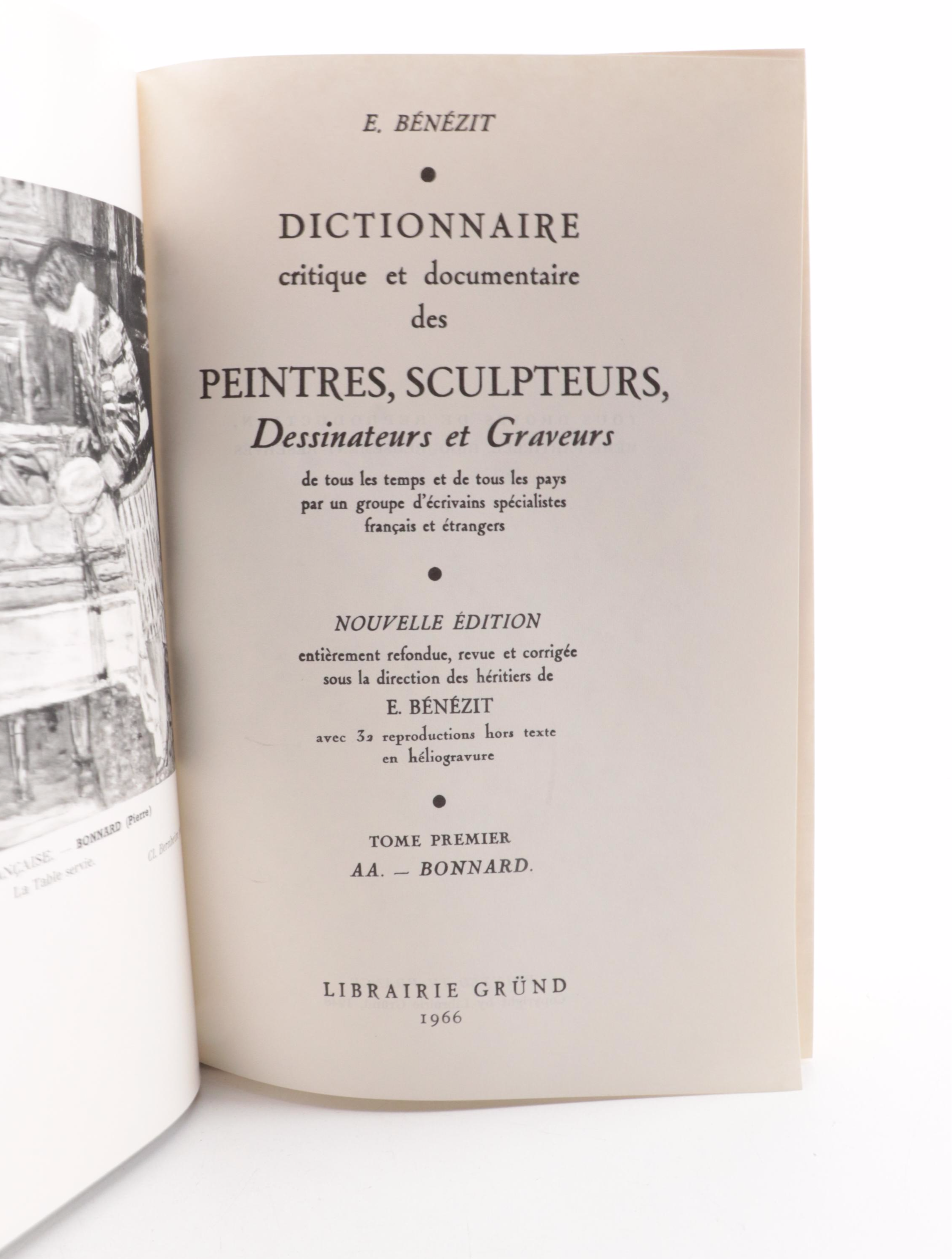 French Language "Bénézit Dictionary of Artists" Complete EightVolume