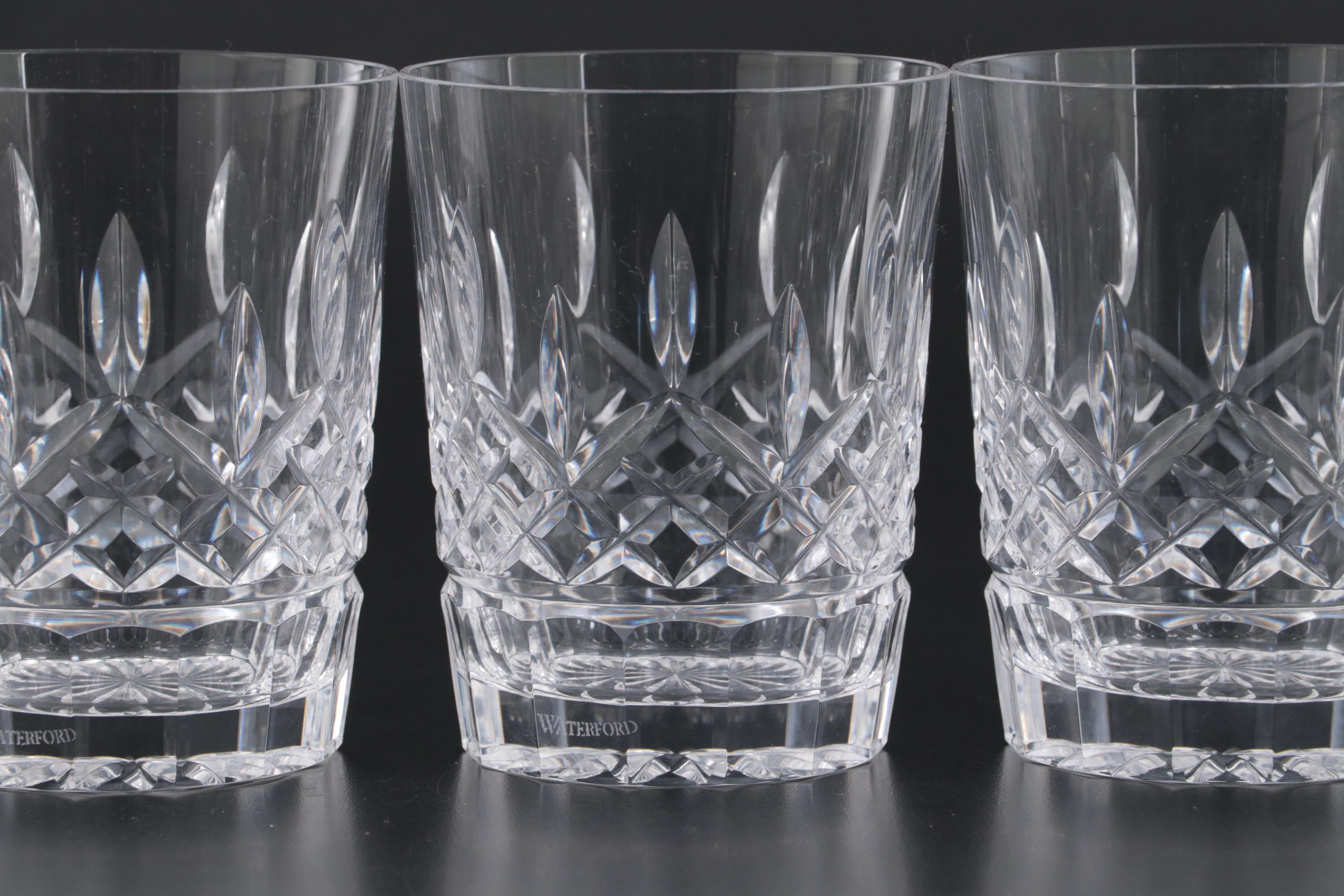 Waterford Crystal "Lismore" Double Old Fashioned Glasses EBTH