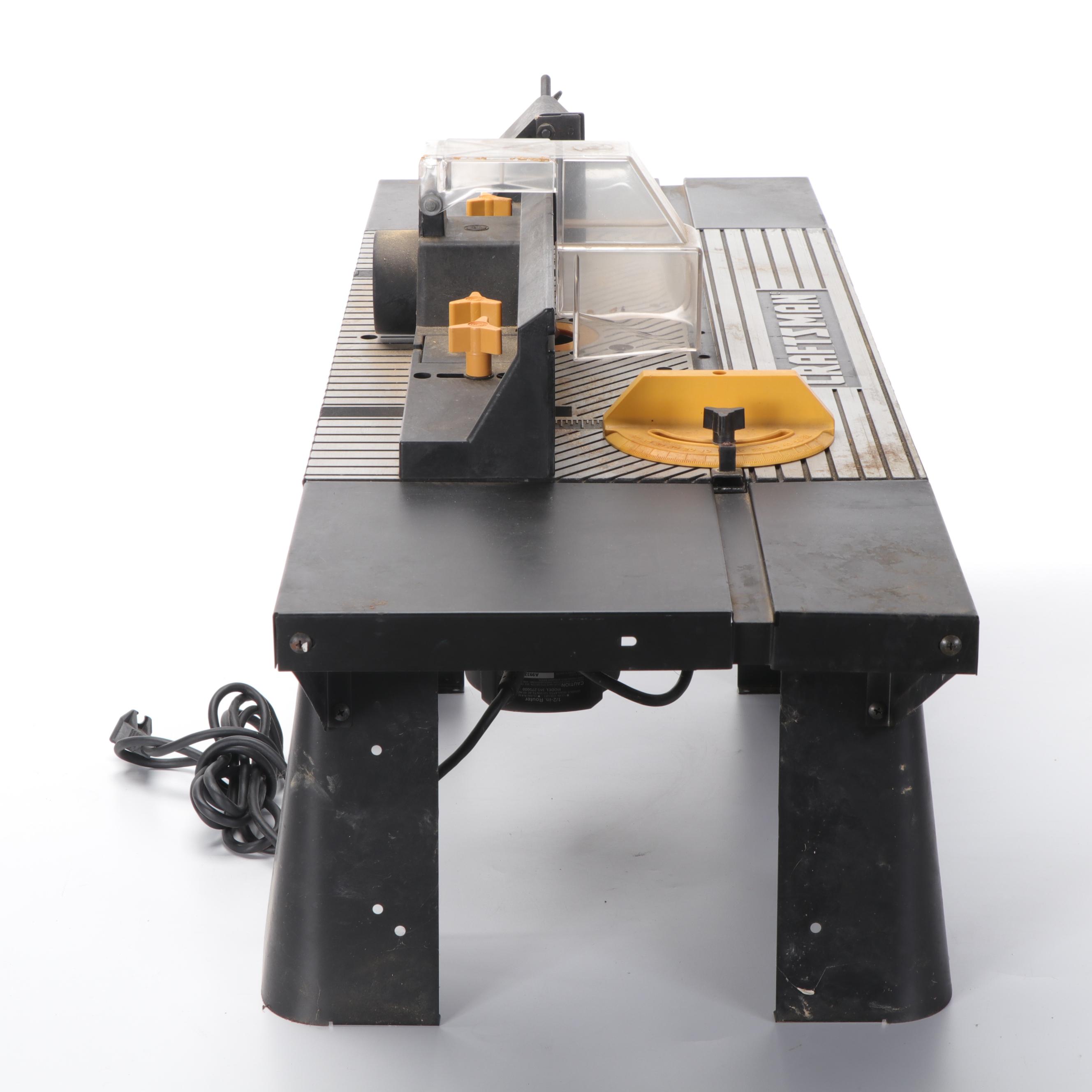 Craftsman Aluminum Router Table with SKIL Carbide Tip Router Bits, More