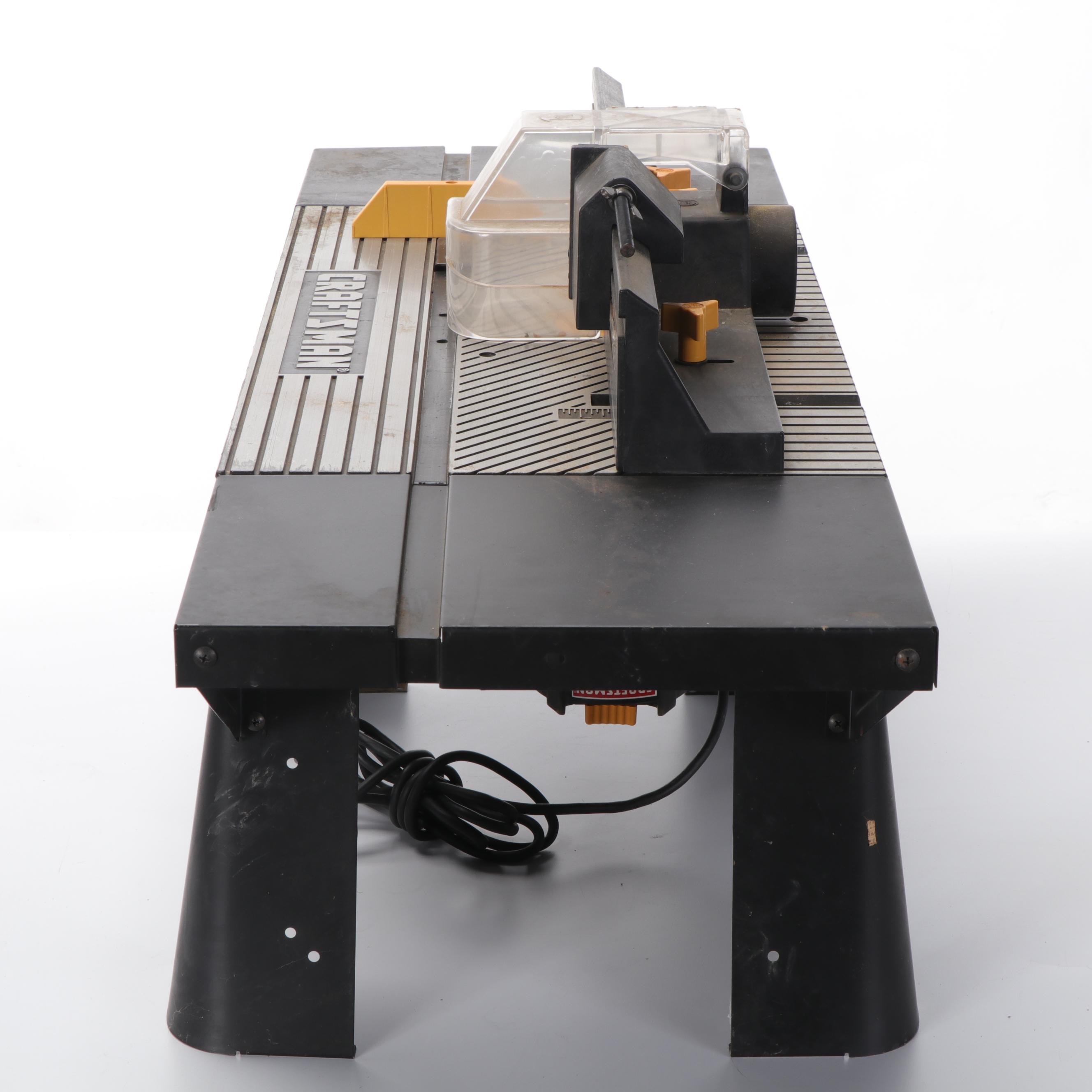 Craftsman Aluminum Router Table with SKIL Carbide Tip Router Bits, More EBTH