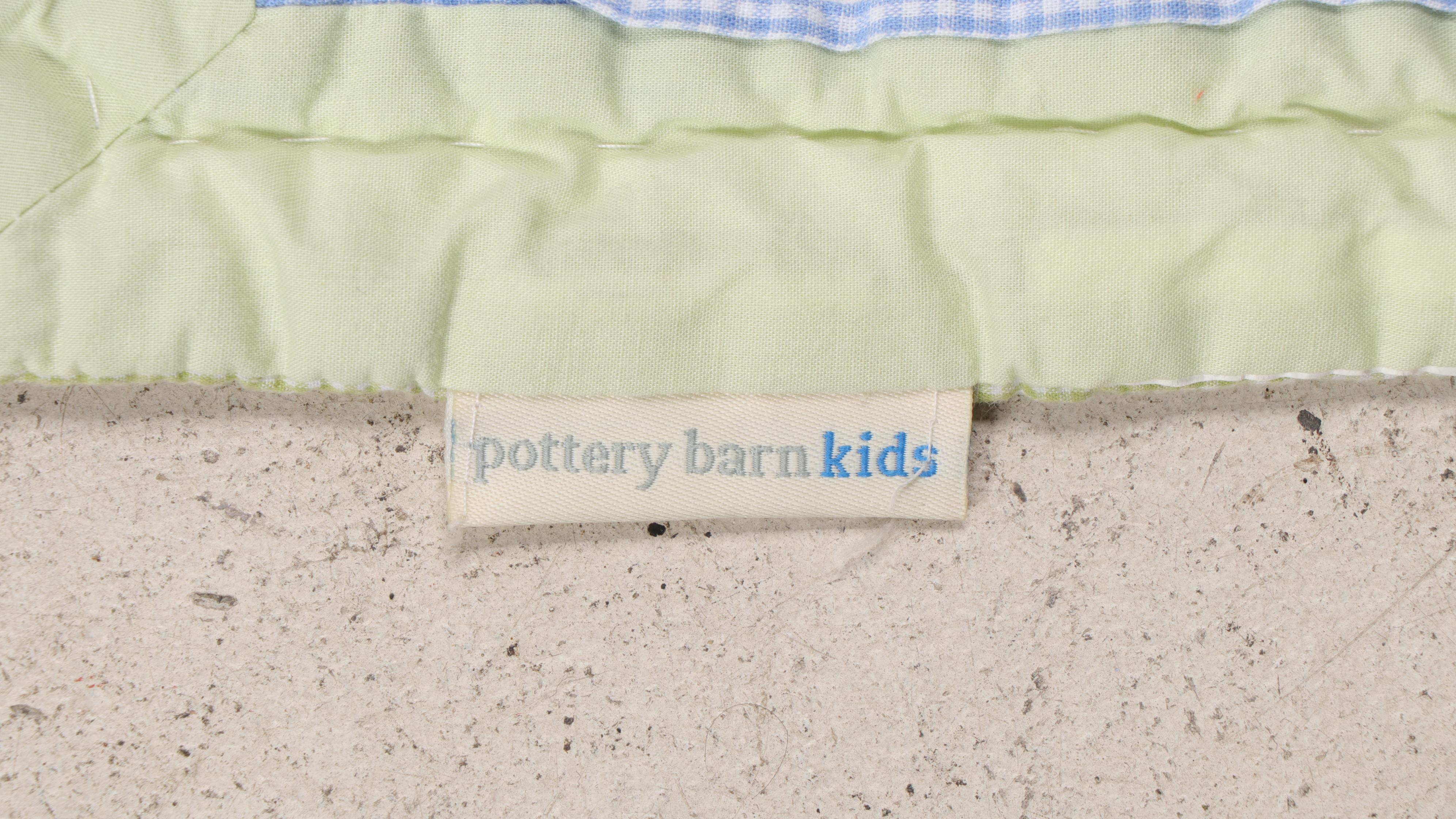 Pottery Barn Kids Peter Rabbit Crib Quilt with Peter Rabbit Book and