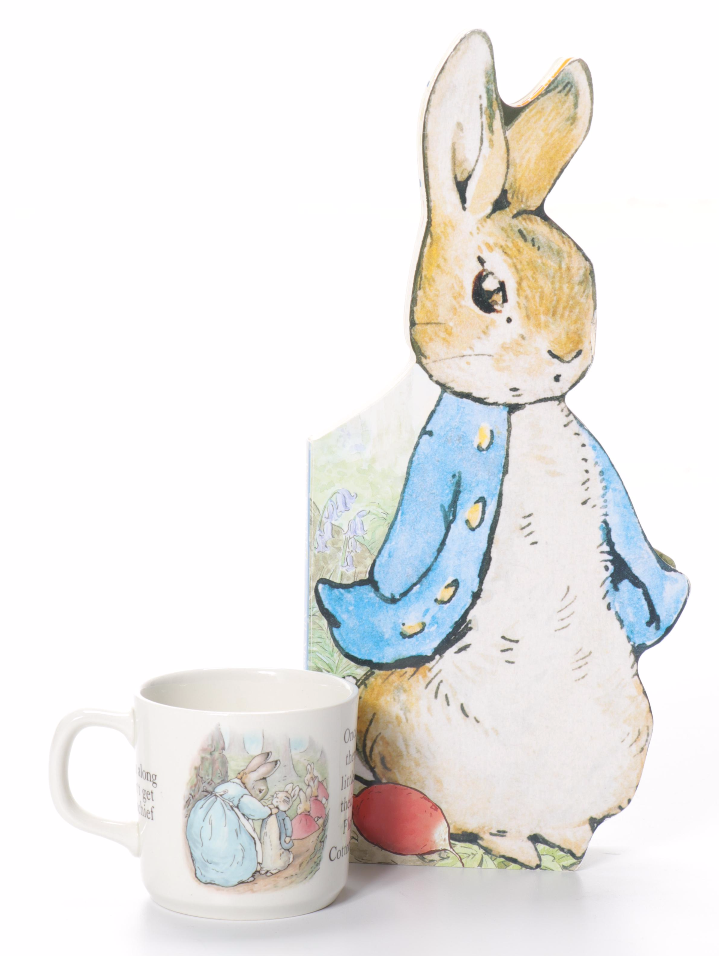 Pottery Barn Kids Peter Rabbit Crib Quilt with Peter Rabbit Book and