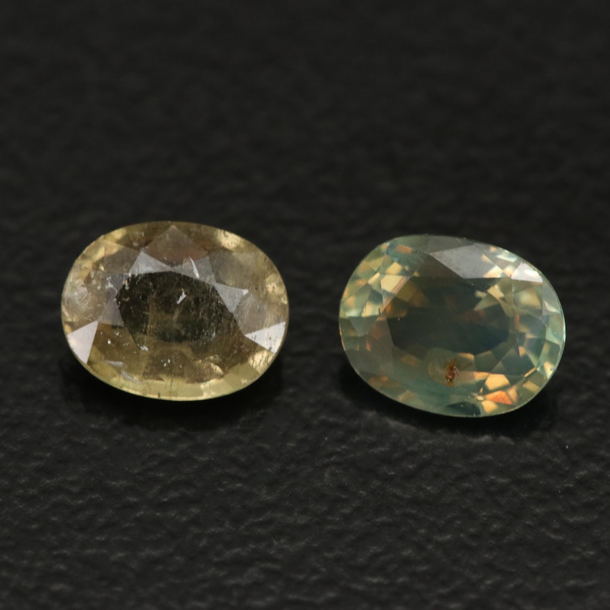 Loose Matched Pair of 1.36 CTW Alexandrites