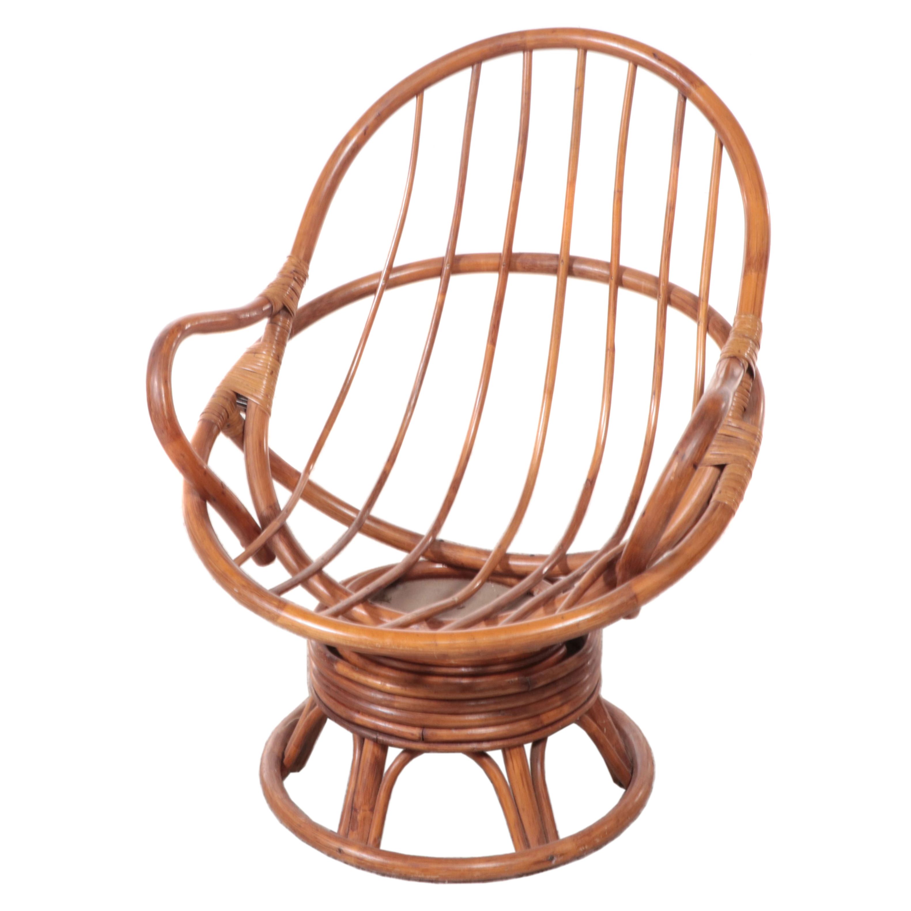 Rattan Swivel Armchair Frame EBTH