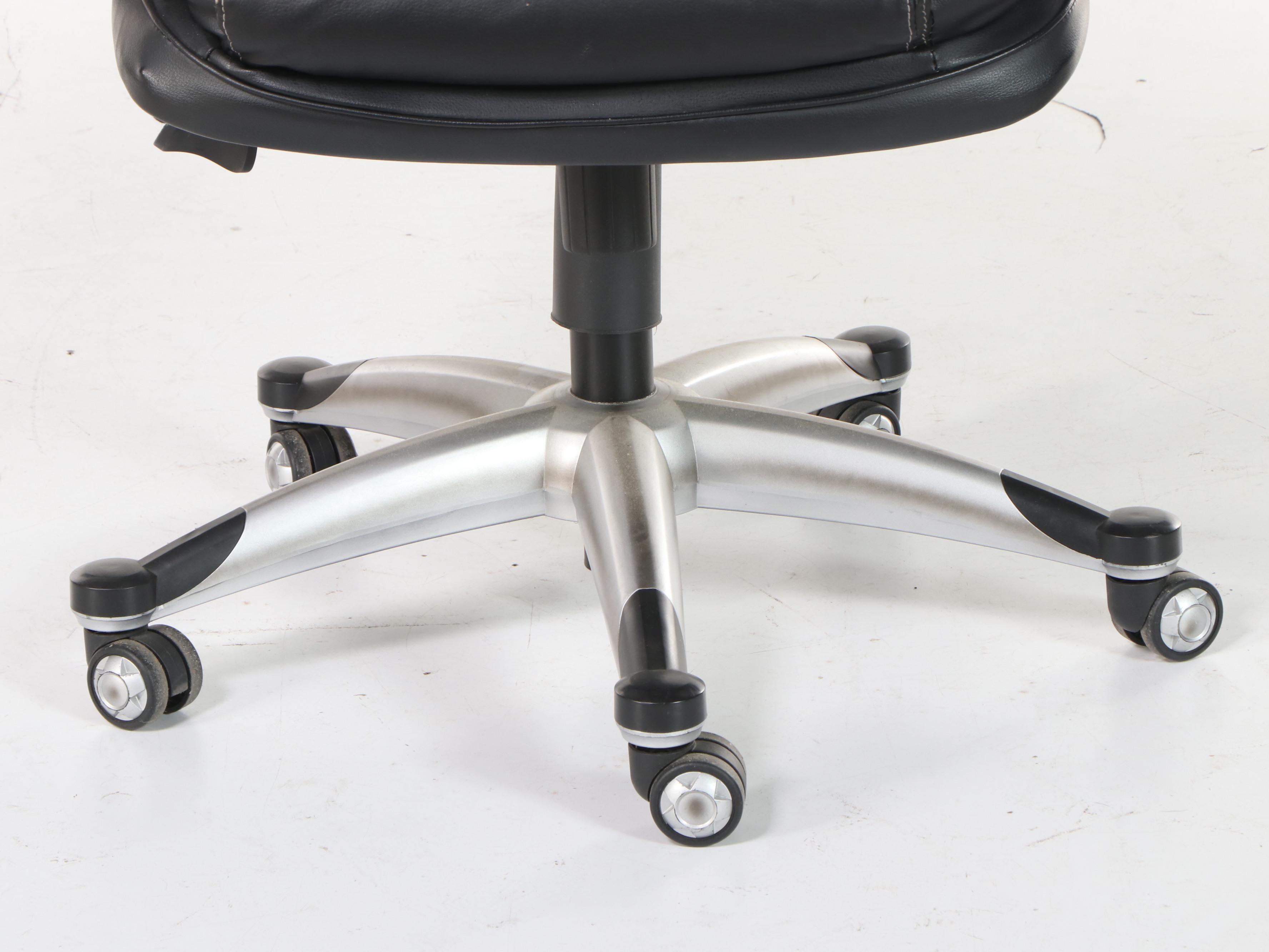True Innovations "Tillman" Bonded Leather Adjustable SwivelTilt Desk