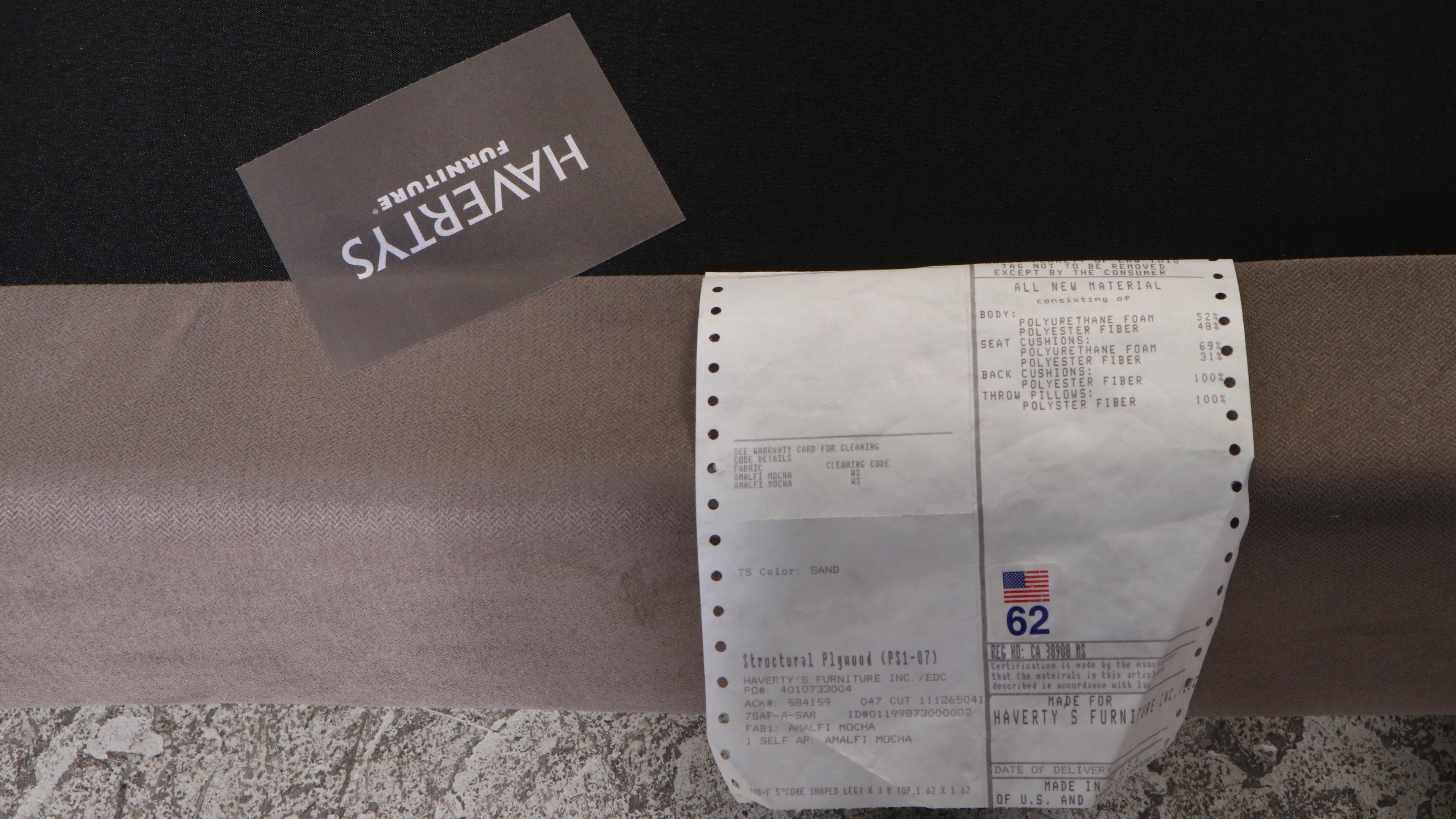 Havertys CustomUpholstered TwoPart Sectional Sofa EBTH