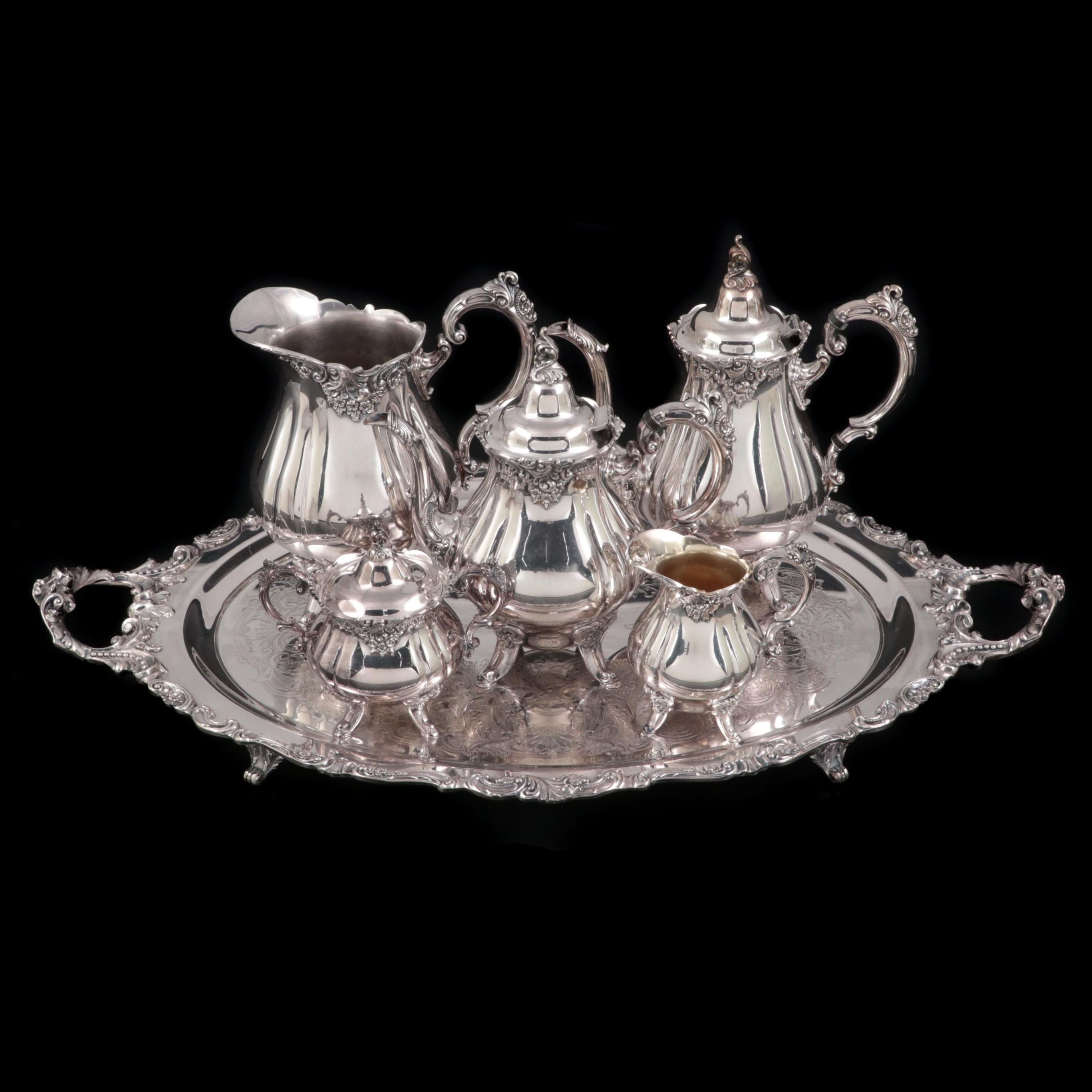 Wallace "Baroque" Silver Plate Tea and Coffee Service EBTH