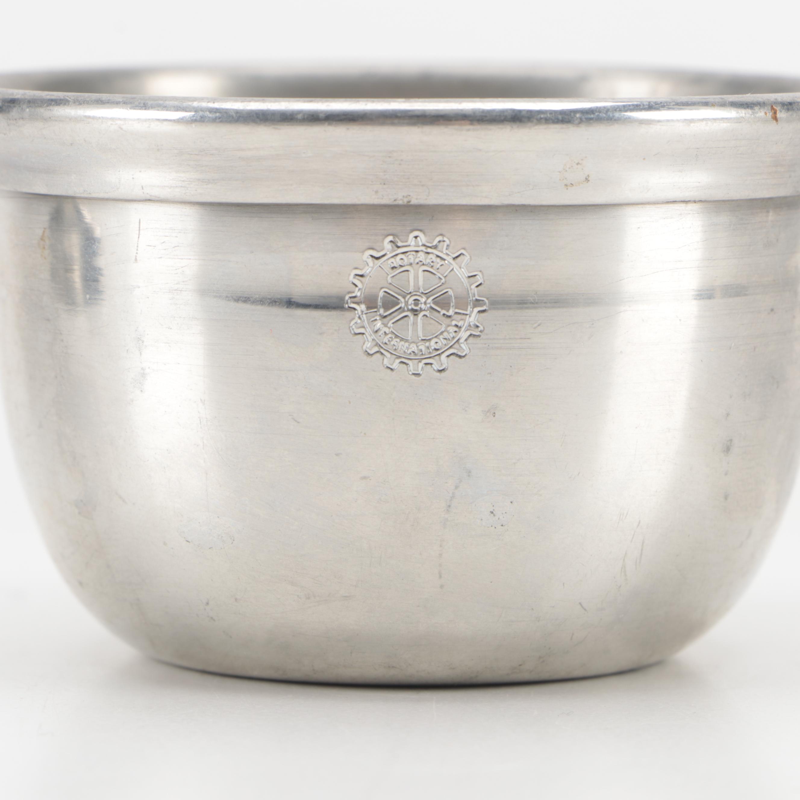 Wilton Armetale Serving Tray with Assorted Pewter Serveware and Candle