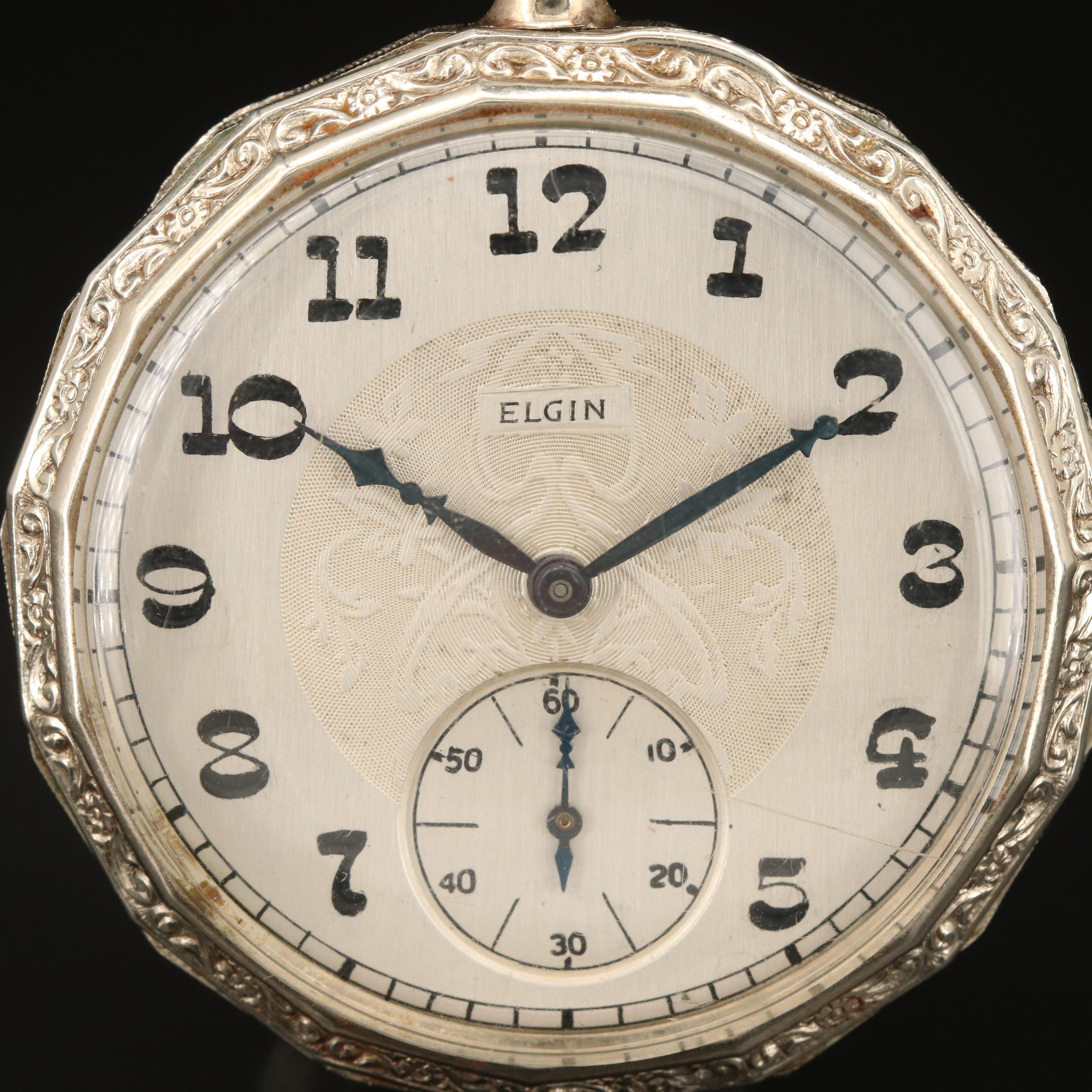 1925 Elgin Size 12 Open Face Pocket Watch EBTH