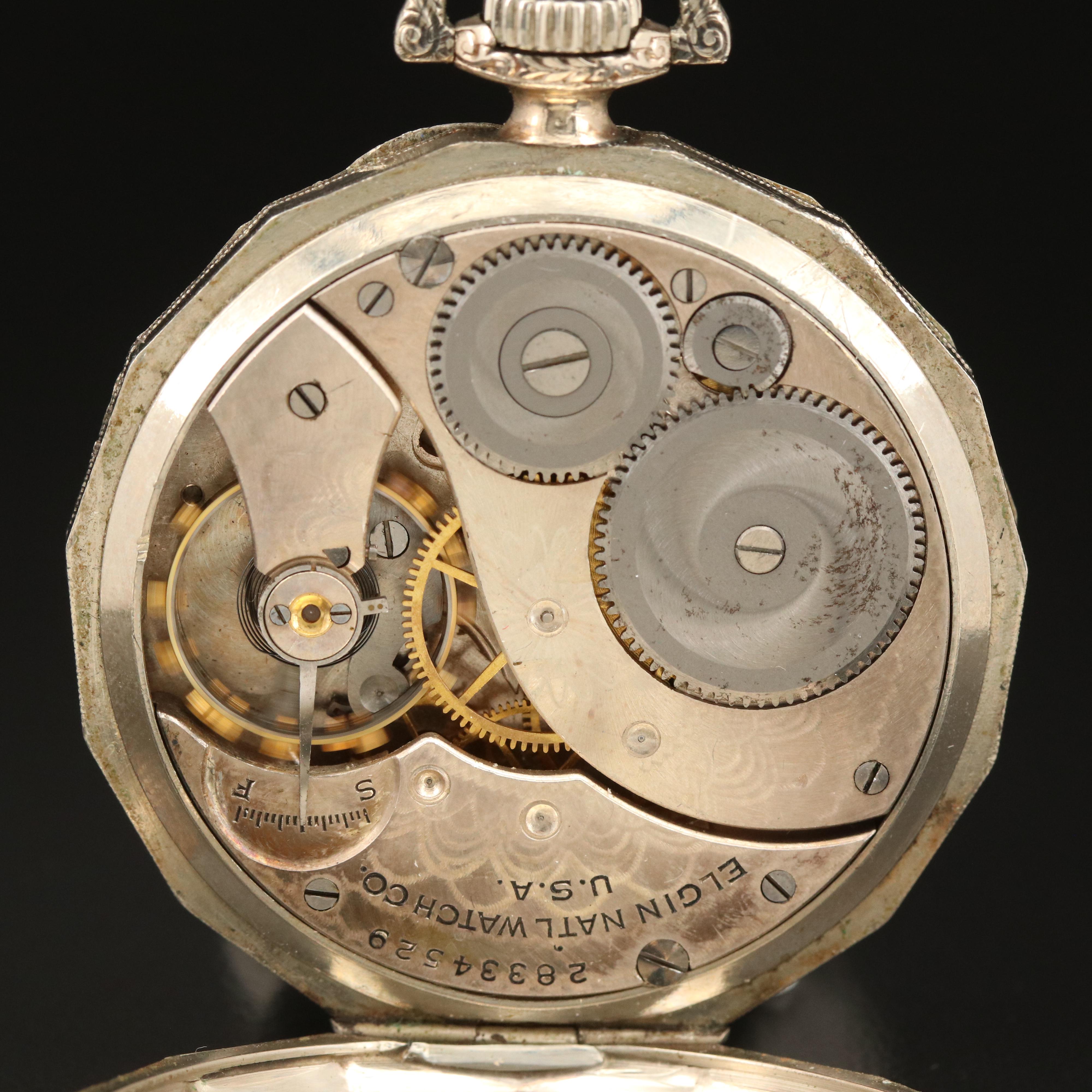 1925 Elgin Size 12 Open Face Pocket Watch EBTH