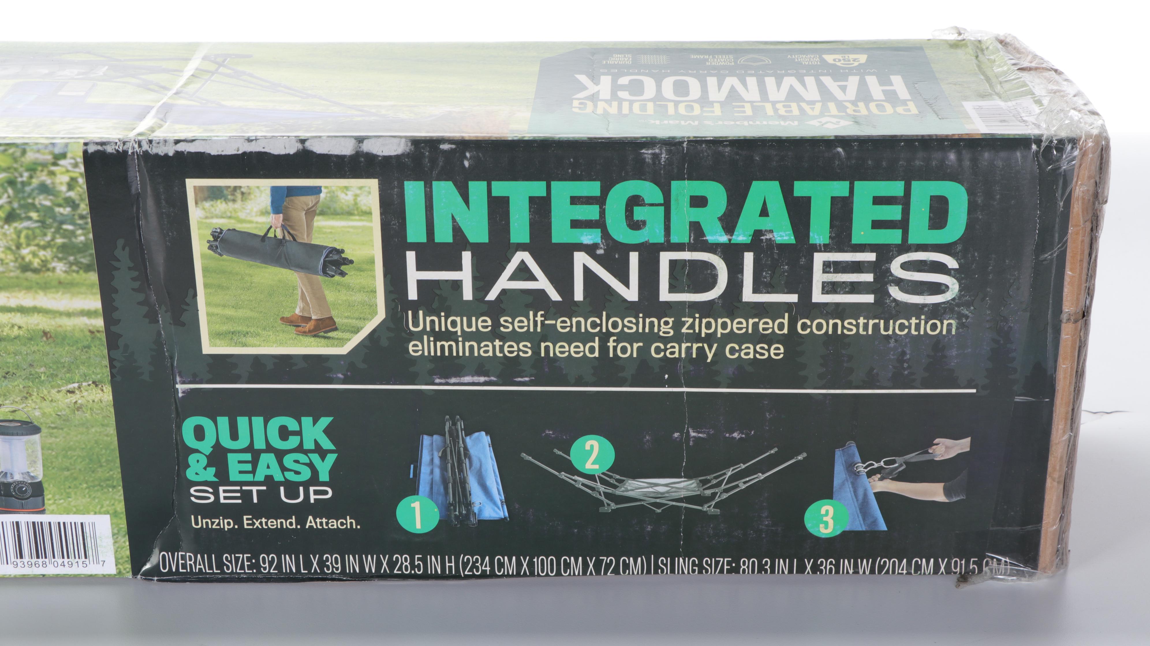 Member's Mark Portable Folding Hammock with 8' x 8' Outdoor Blanket EBTH