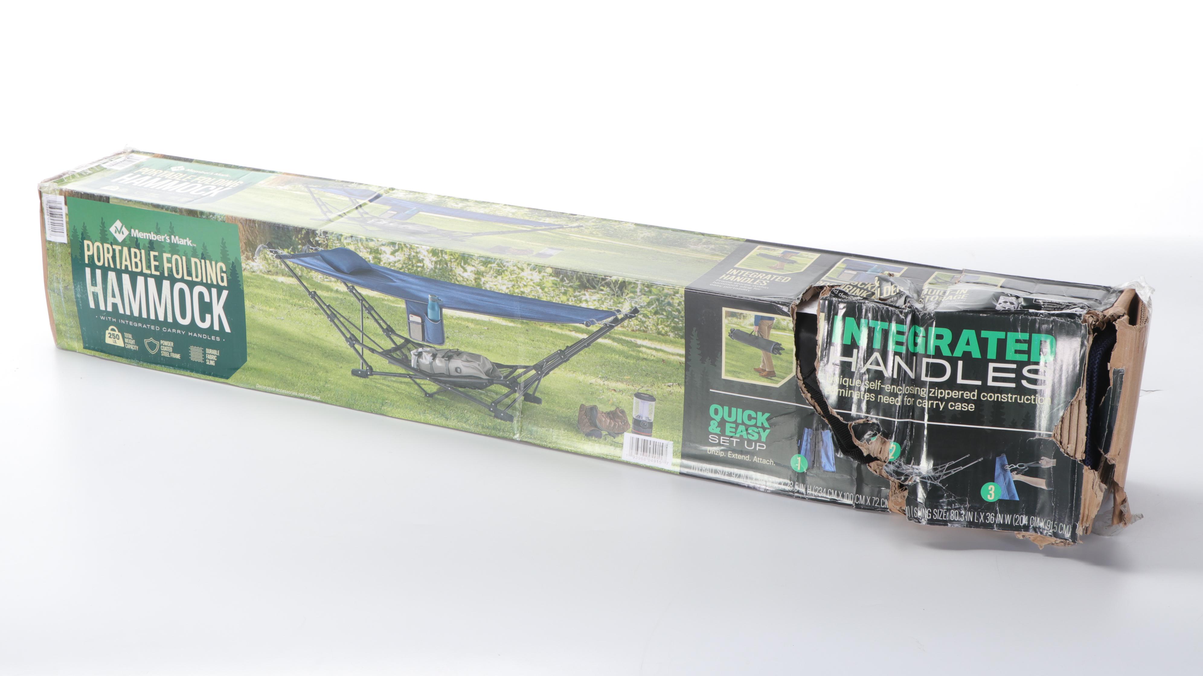 Member s Mark Portable Folding Hammock With 8 X 8 Outdoor Blanket EBTH