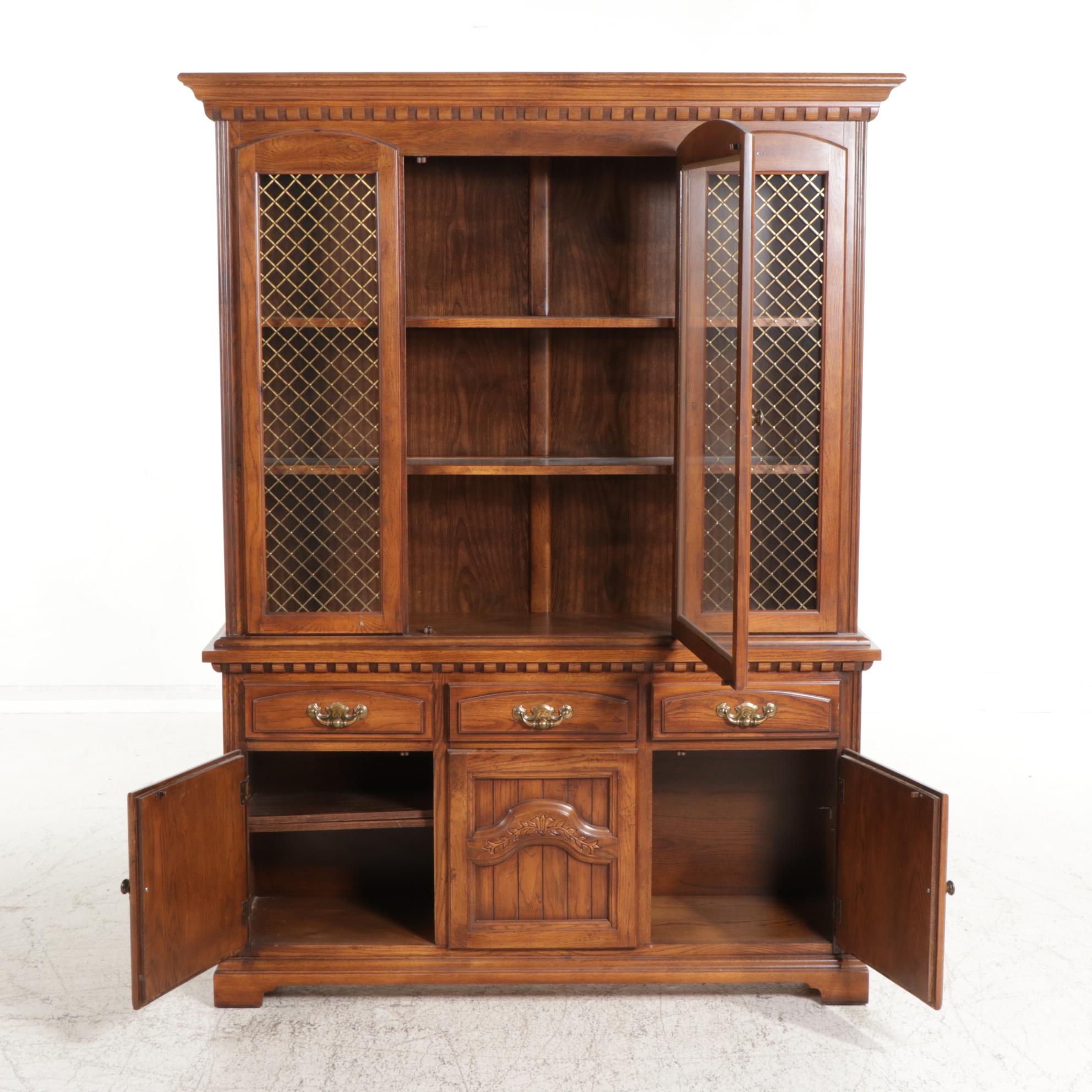 Bernhardt French Provincial Style Oak China 1970s EBTH