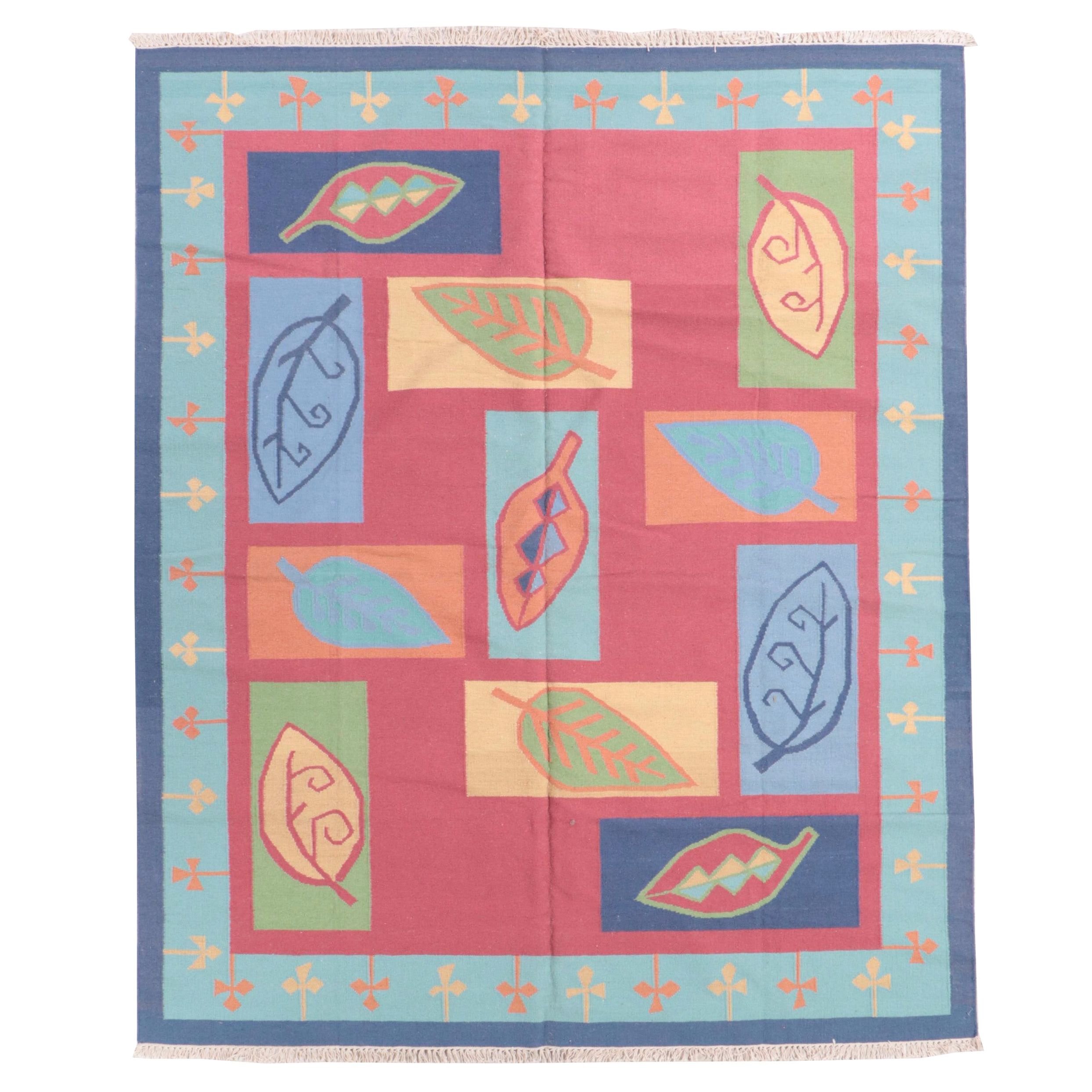 8'2 x 10'1 Handwoven Indian Dhurrie Area Rug EBTH