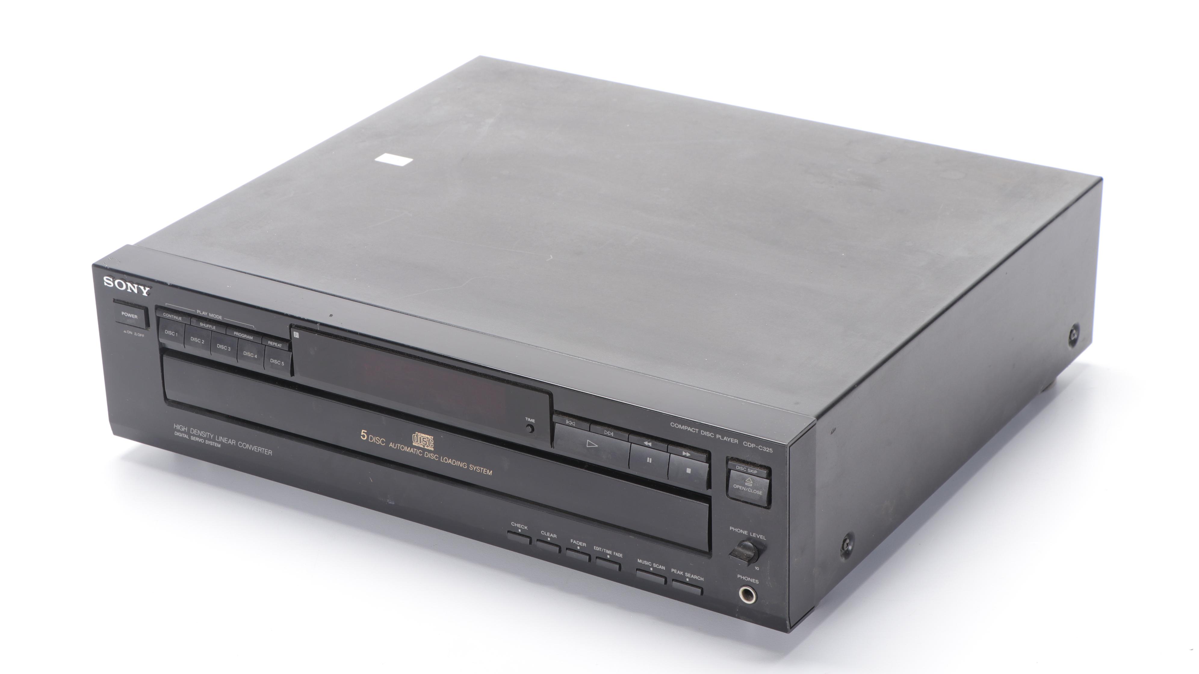 Sony CD Player, JVC Audio Video Receiver, Kenwood Tape Player, Late